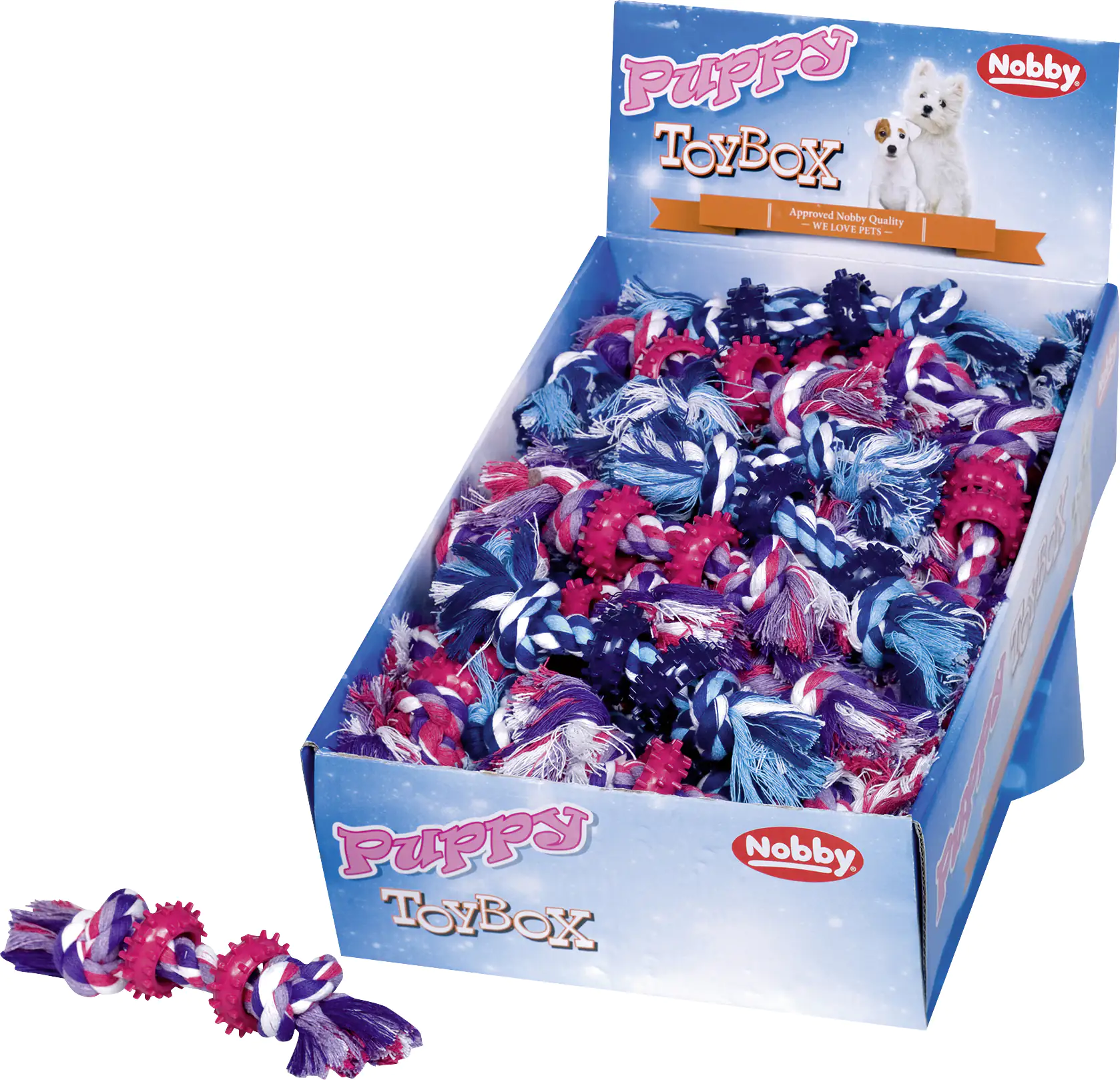 Nobby Spielseil mit TPR Ring 16 cm Nobby Spielseil mit TPR Ring 16 cm