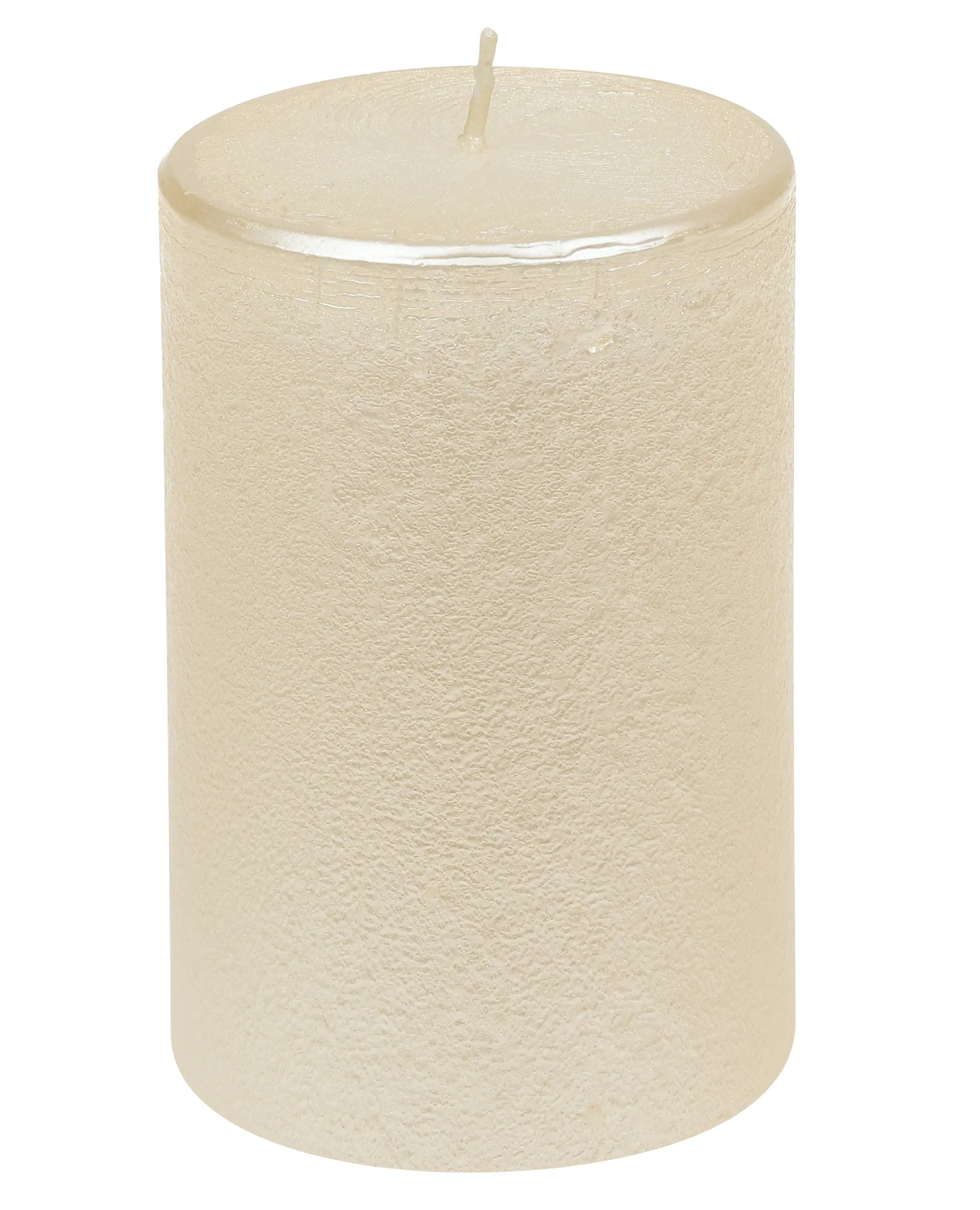 Steinhart Stumpenkerze Rustic-Glanz Ø 6,8 x 10 cm champagner 