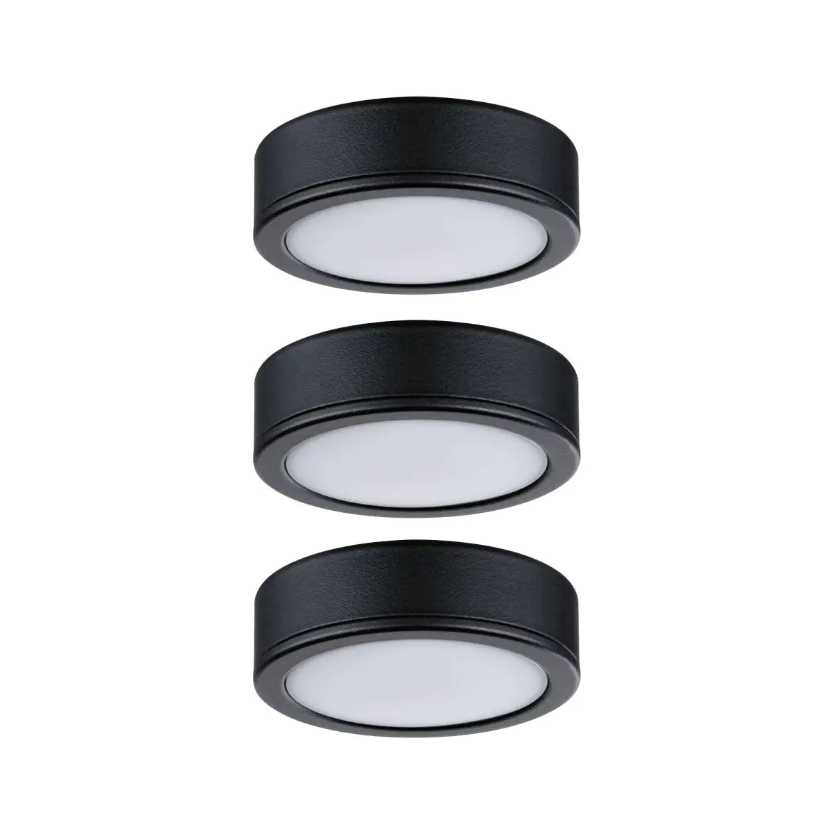 Paulmann LED Unterbauleuchte Pukk schwarz Ø 6,5 cm warmweiß 3er Set Paulmann LED Unterbauleuchte Pukk schwarz Ø 6,5 cm warmweiß 3er Set