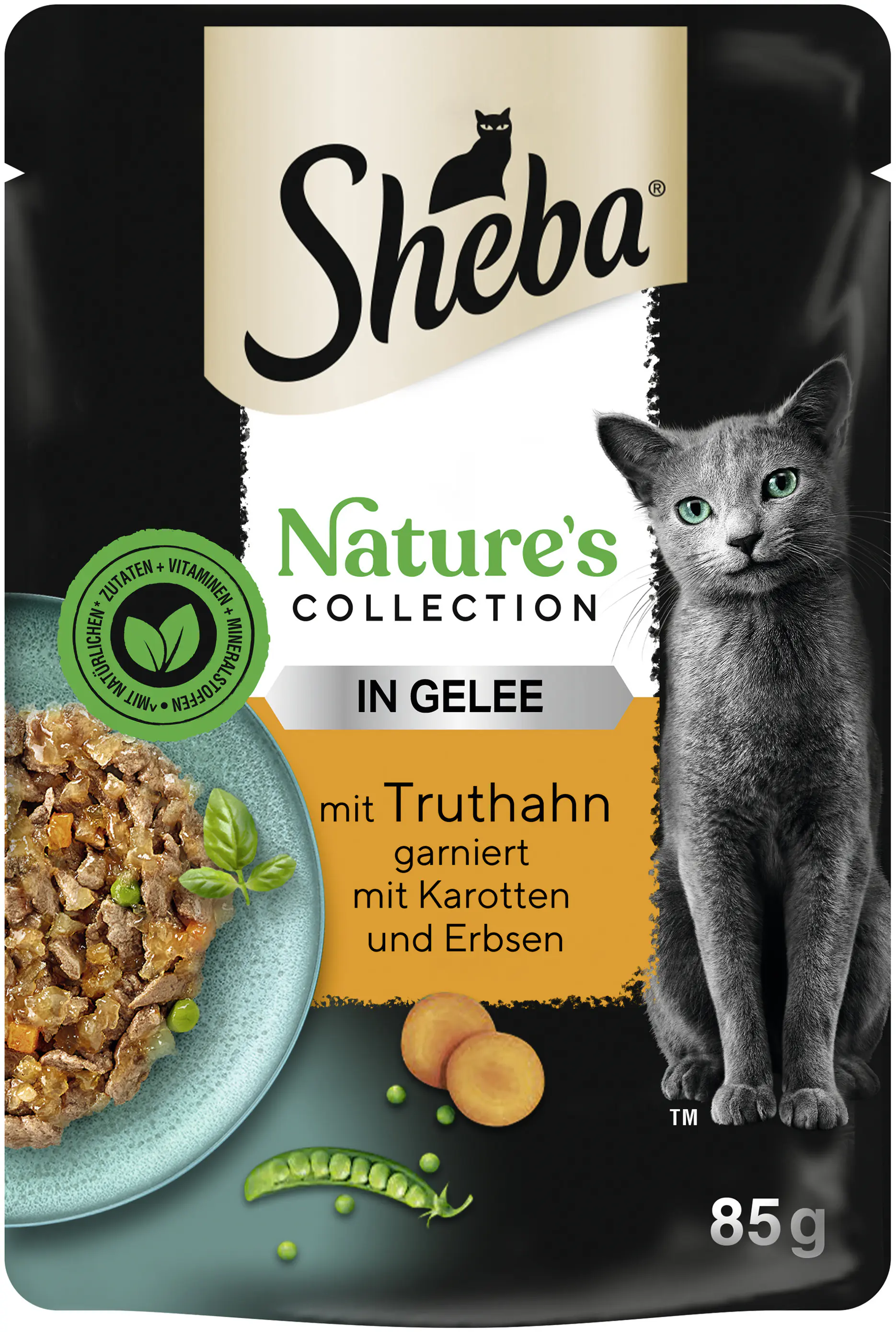 Sheba Pouch Katzennassfutter Adult 85 g Truthahn & Karotte