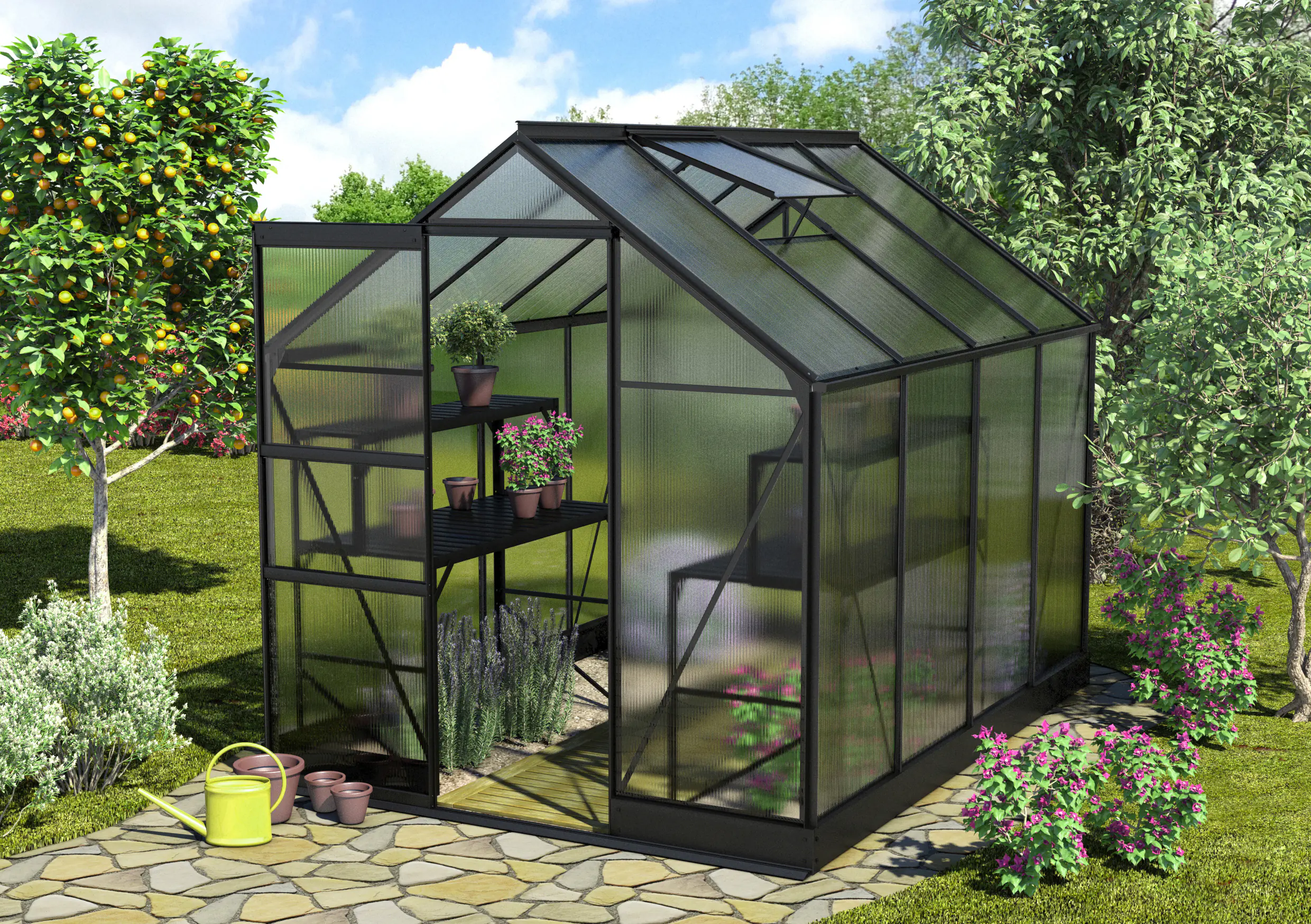 Vitavia Gewächshaus Apollo 5000 195 x 261 cm 6 mm Hohlkammerplatten
