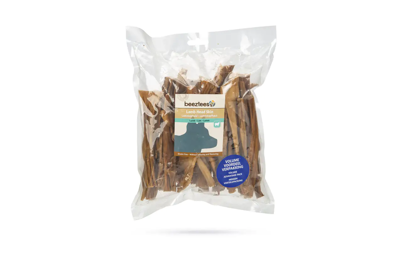 Beeztees Hundesnack Lammkopfhaut 300 g