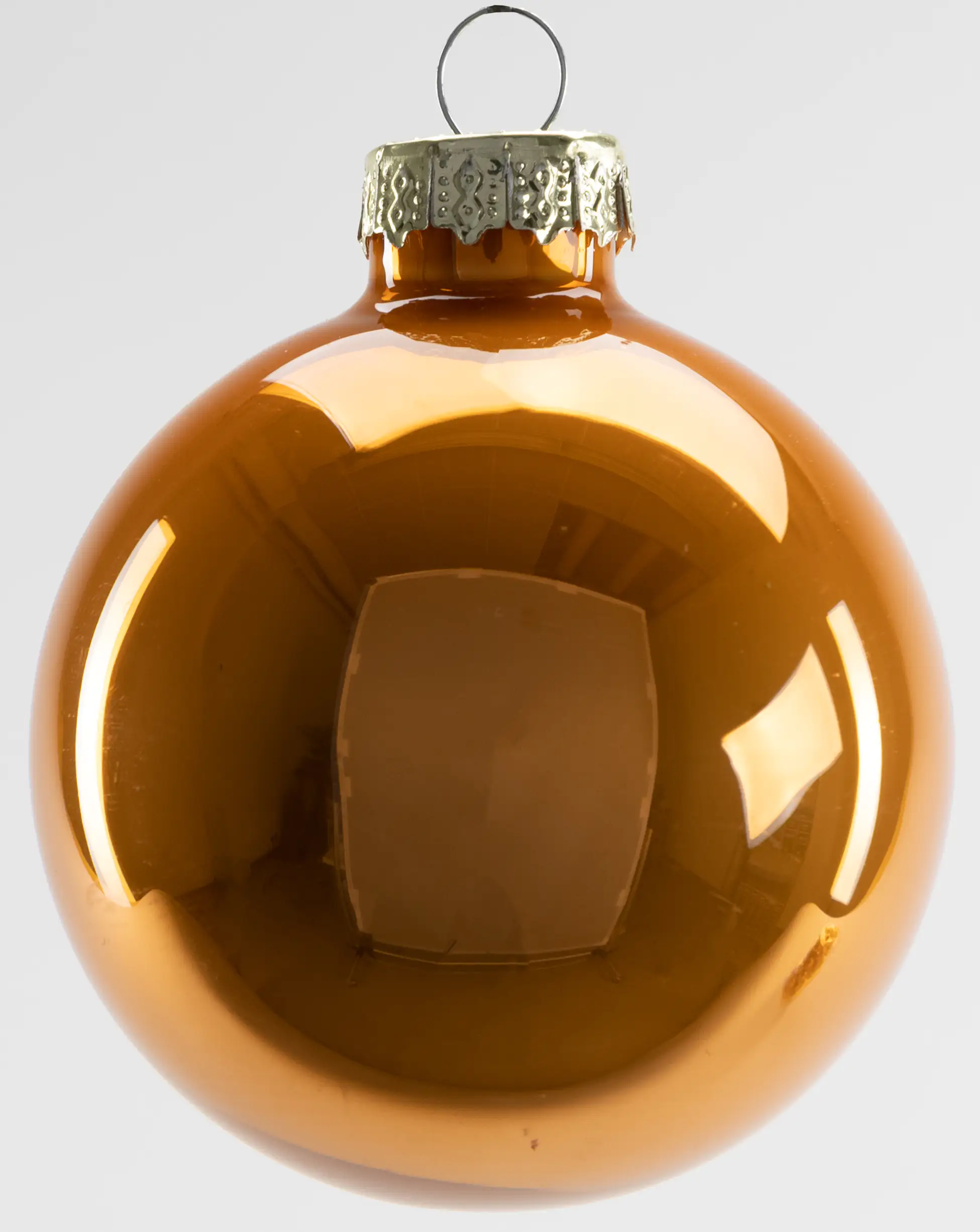 4333692538664_02 TrendLine Weihnachtskugeln aus Glas Ø 6 cm bernstein 20 Stück