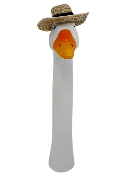 Dekofigur Gänsekopf mit Hut 38 x 7 x 13 cm