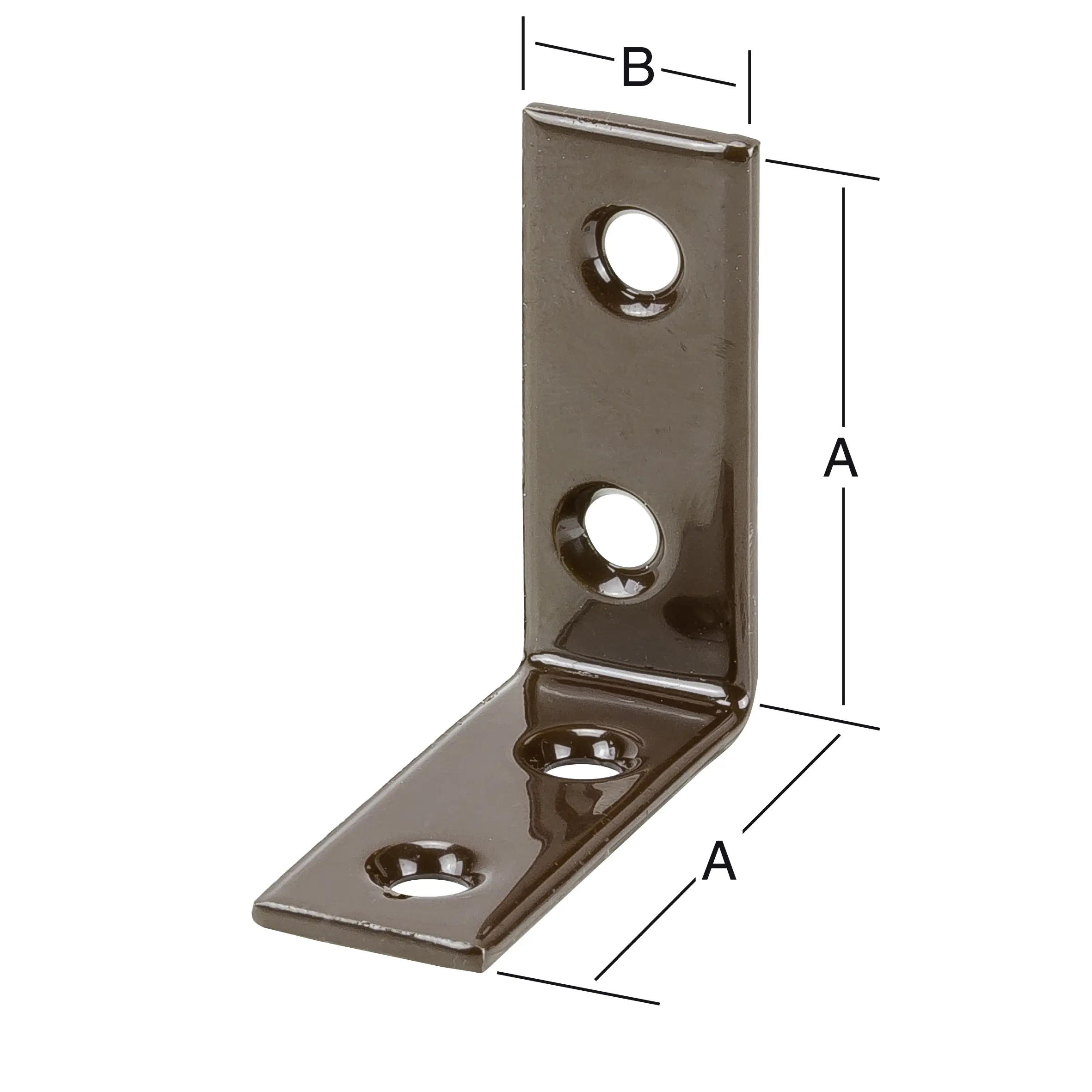 Vormann Stuhlwinkel 40x40x15 mm Stahl braun - 1 Stück