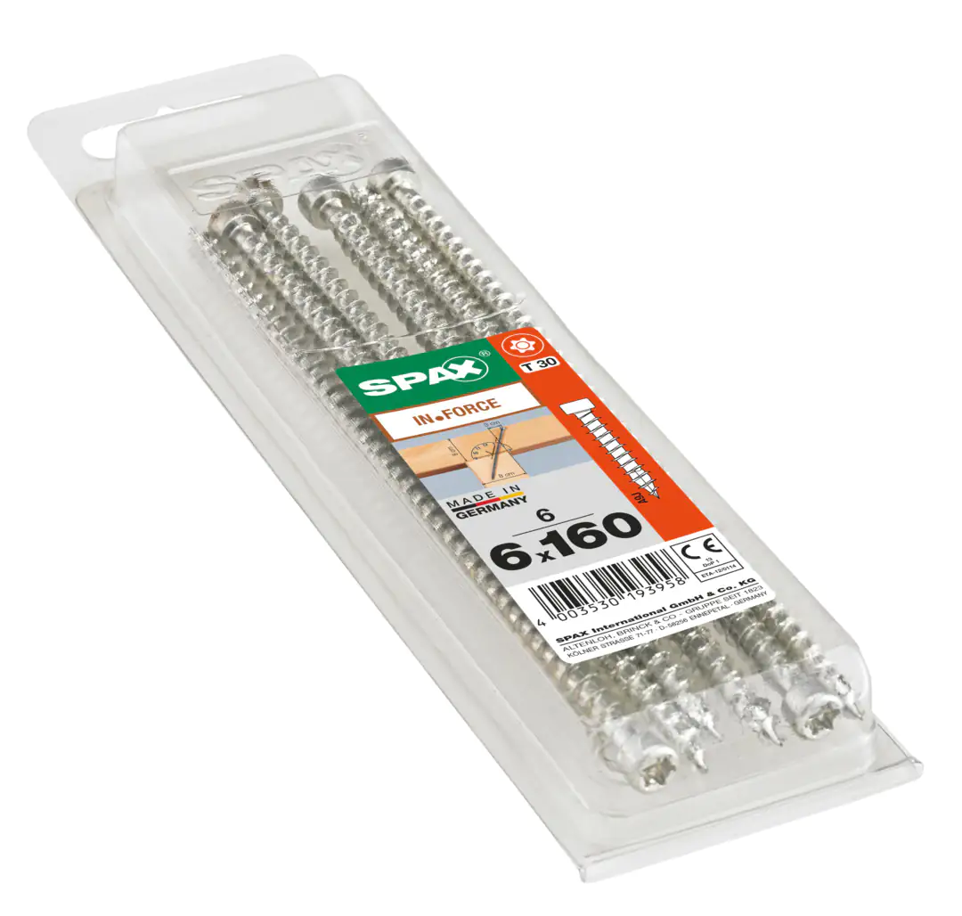 Spax Holzbauschrauben 6.0 x 160 mm TX 30 Zylinderkopf - 6 Stk.