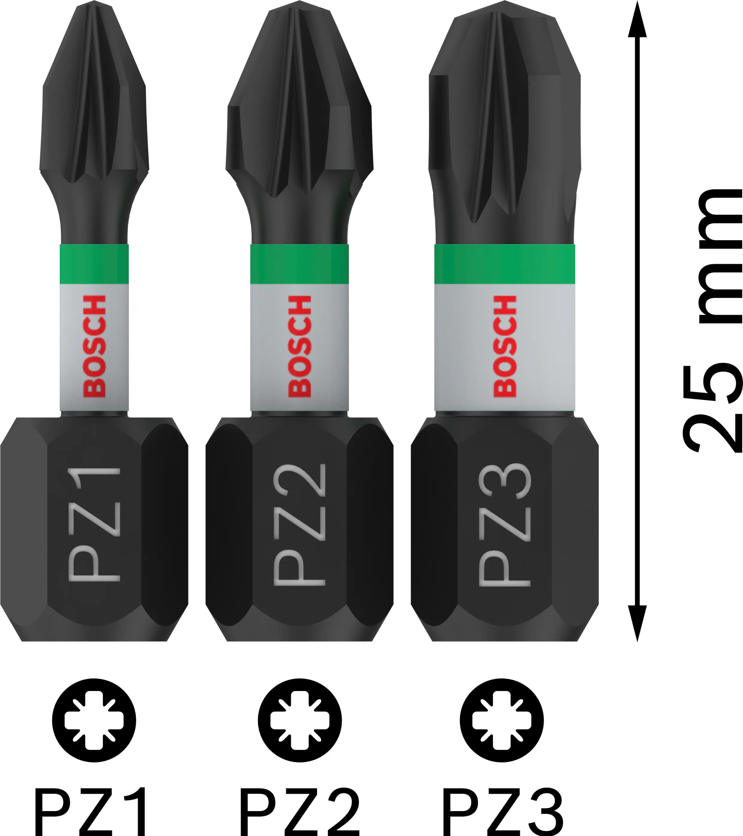 Bosch PRO PZ Impact Bit-Set 3-teilig