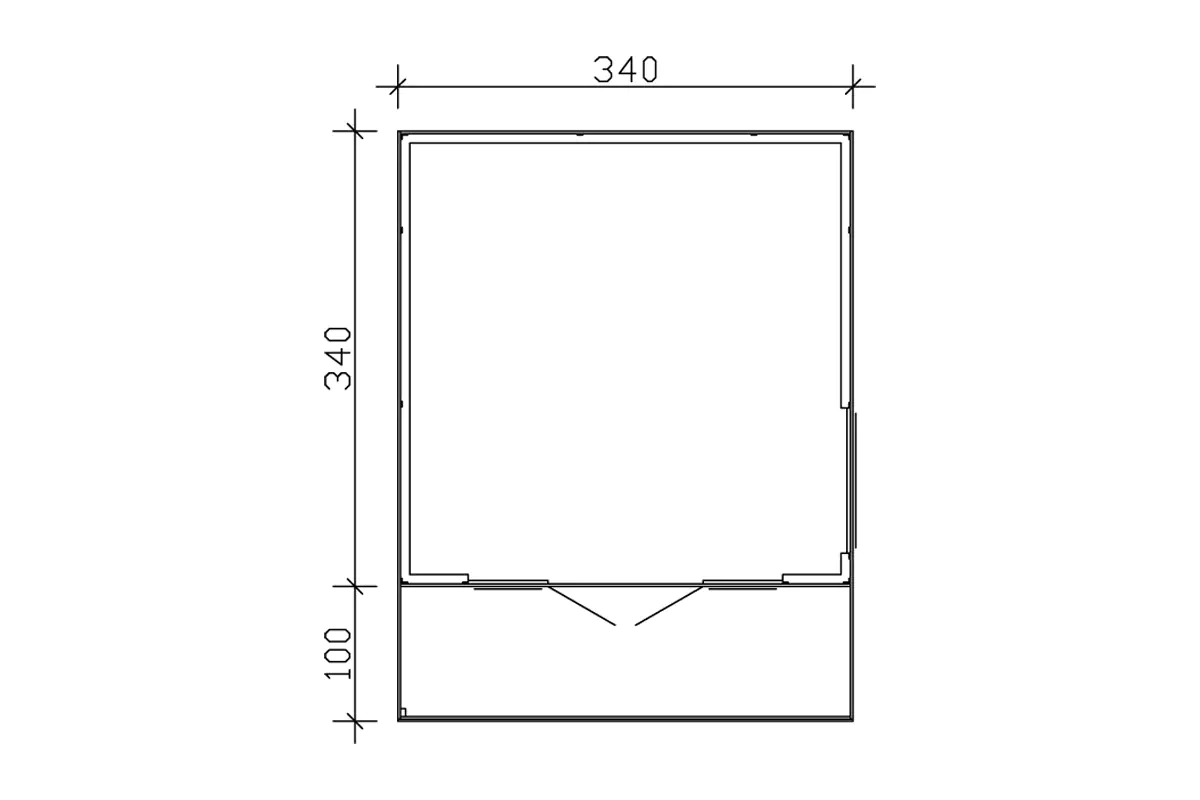 SKAN HOLZ Gartenhaus Tokio 2 340 x 340 cm natur mit Fußboden, doppelschalig