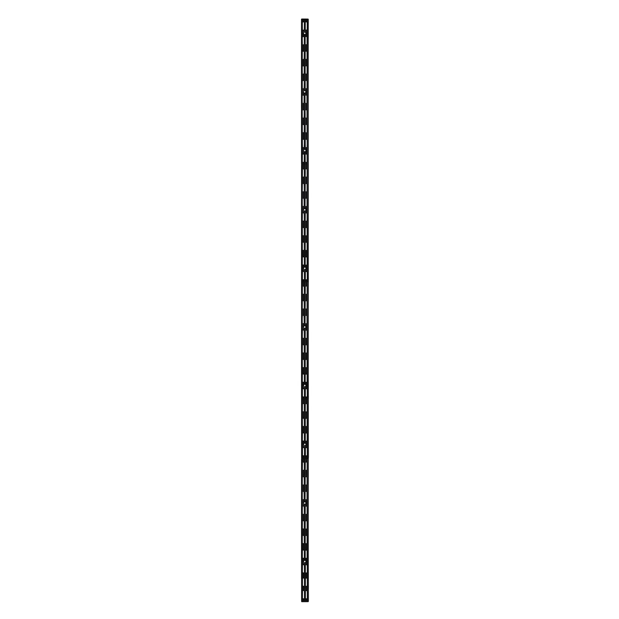 TrendLine Wandschiene 1-reihig schwarz 200 x 2,5 cm