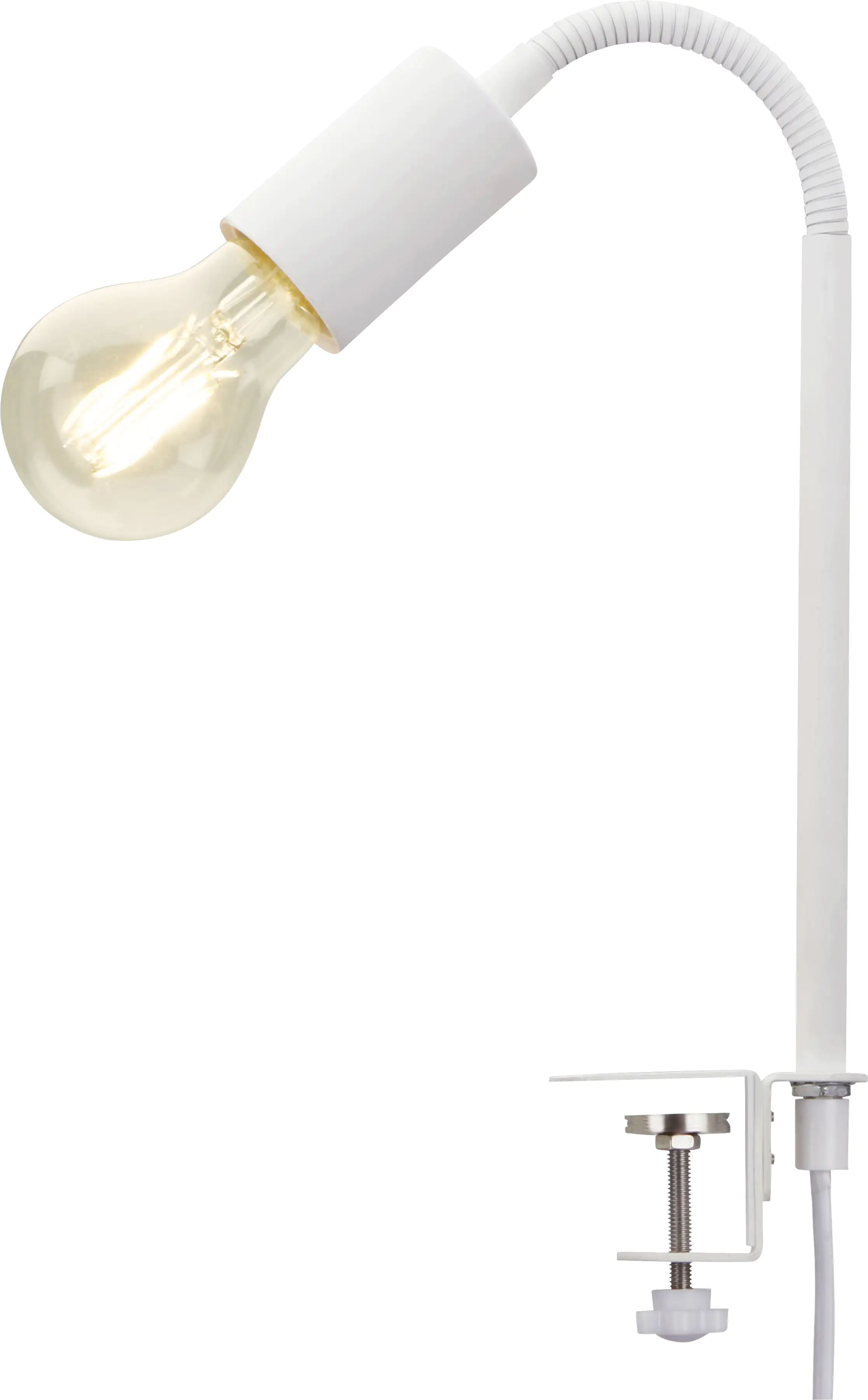 Briloner Klemmleuchte Krampo weiß E27, max. 10W