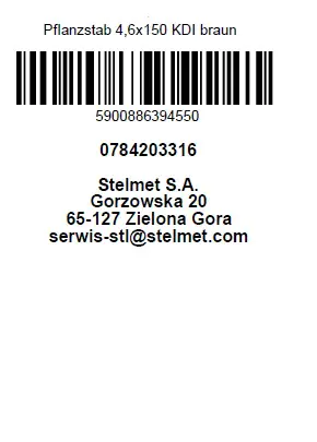 Pflanzstab Kiefer braun 150 x 4,1 x 4,1 cm