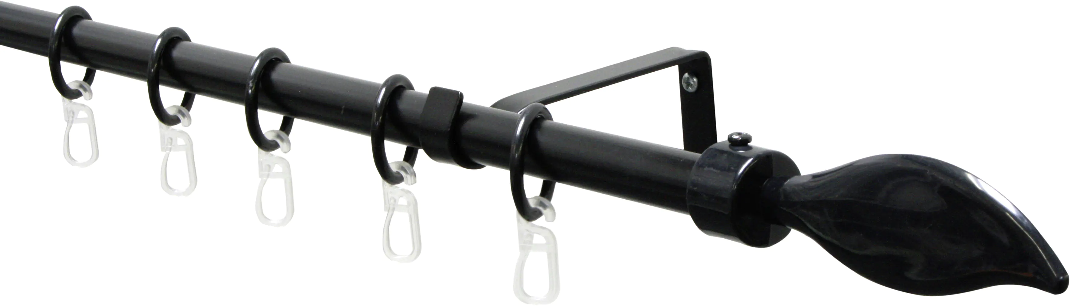 Gardinia Stilgarnitur Flame schwarz, 130 - 240 cm