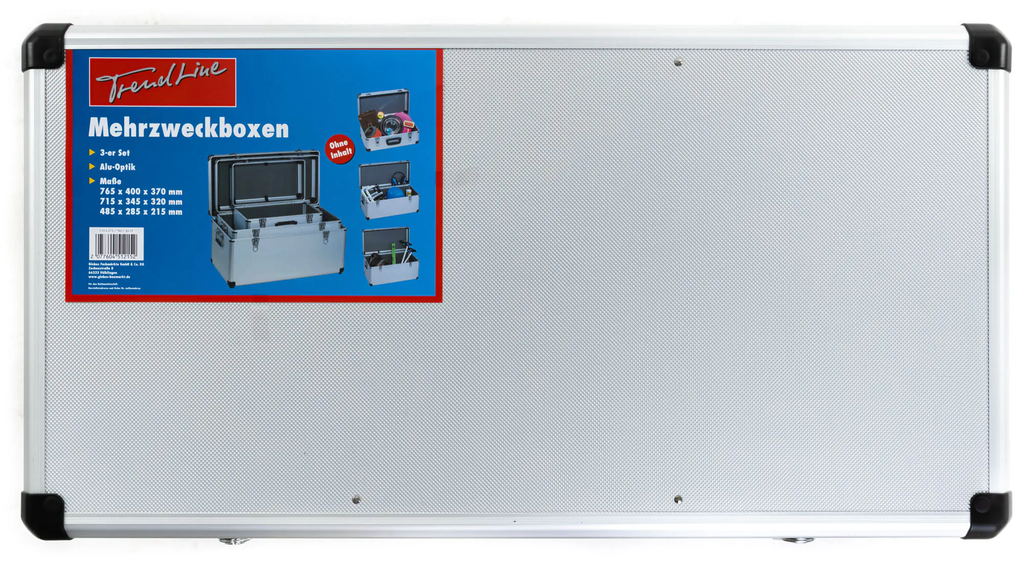 TrendLine Mehrzweckboxen Set unbestückt 3er-Set Alu-Optik TrendLine Mehrzweckboxen Set unbestückt 3er-Set Alu-Optik