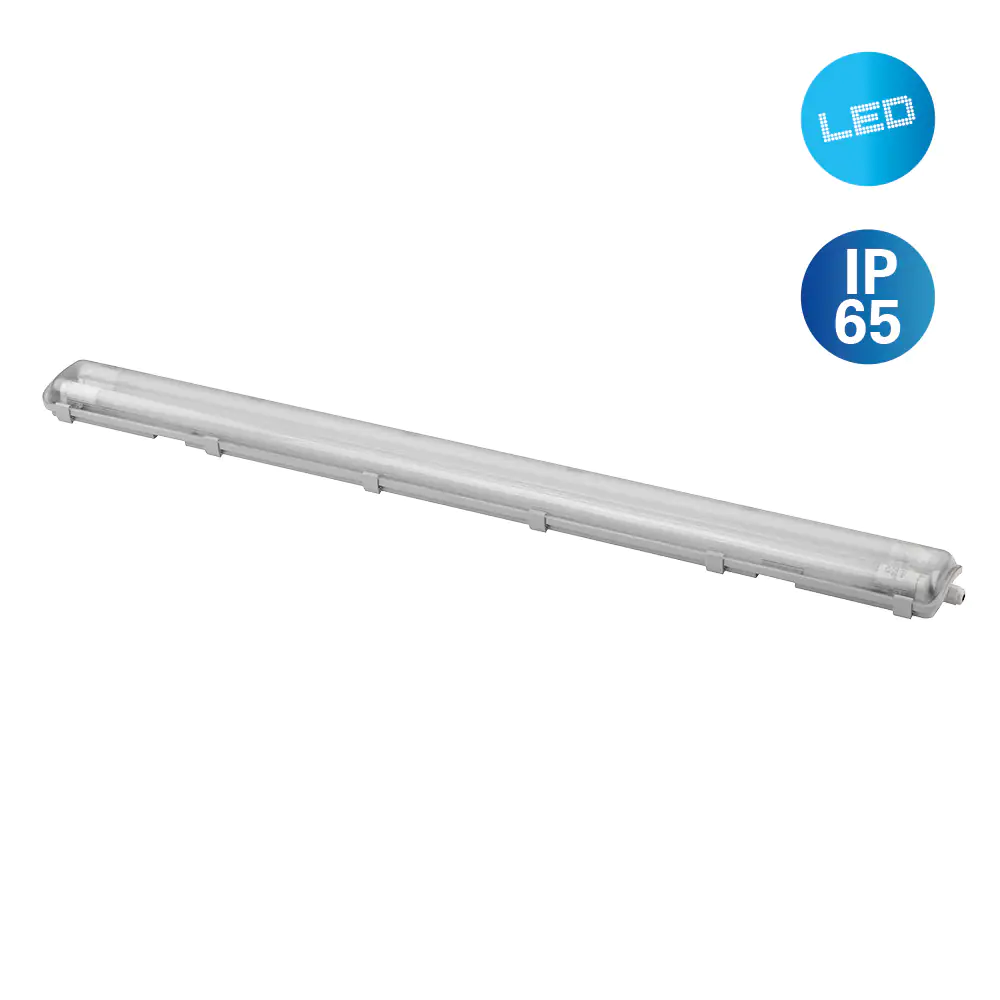 Feuchtraumleuchte Pipe 2flammig 150 cm T8, G13, 2x24 Watt, 4800 lm, 4000 K Feuchtraumleuchte Pipe 2flammig 150 cm T8, G13, 2x24 Watt, 4800 lm, 4000 K