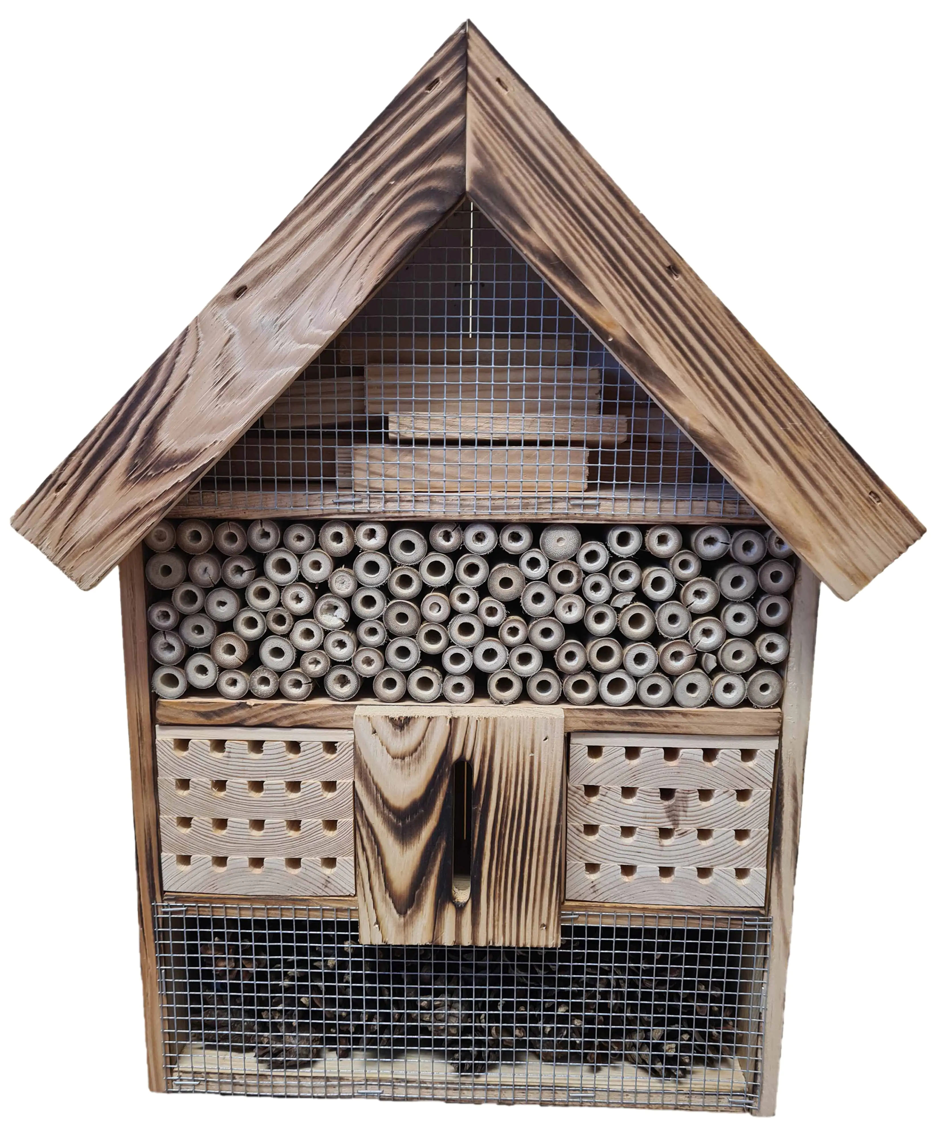 4251139109430 Insektenhotel Kiefernholz geflammt 36 x 9,7 x 48 cm