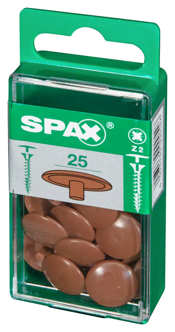 Spax Abdeckkappen rehbraun zum stecken - 25 Stk. Spax Abdeckkappen rehbraun zum stecken - 25 Stk.