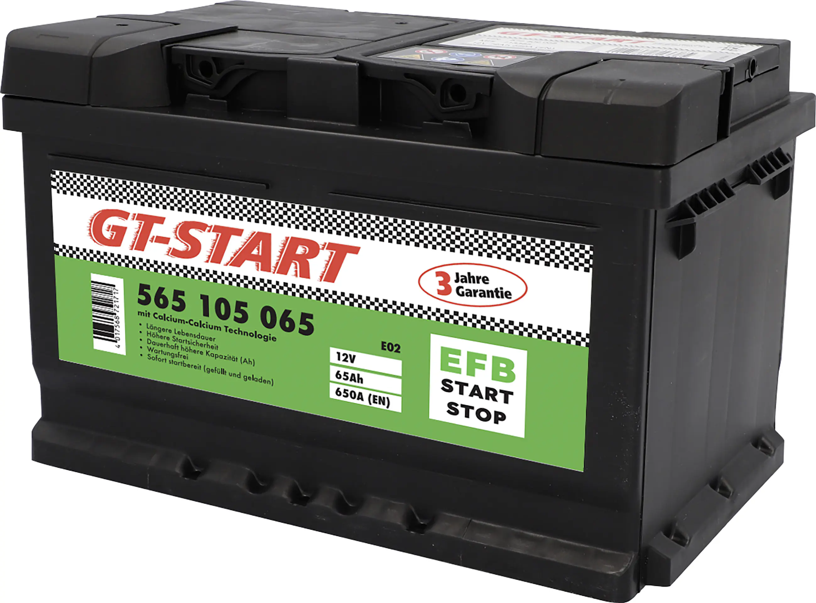 GT-Start Starterbatterie EFB 65Ah 650A  GT-Start Starterbatterie EFB 65Ah 650A