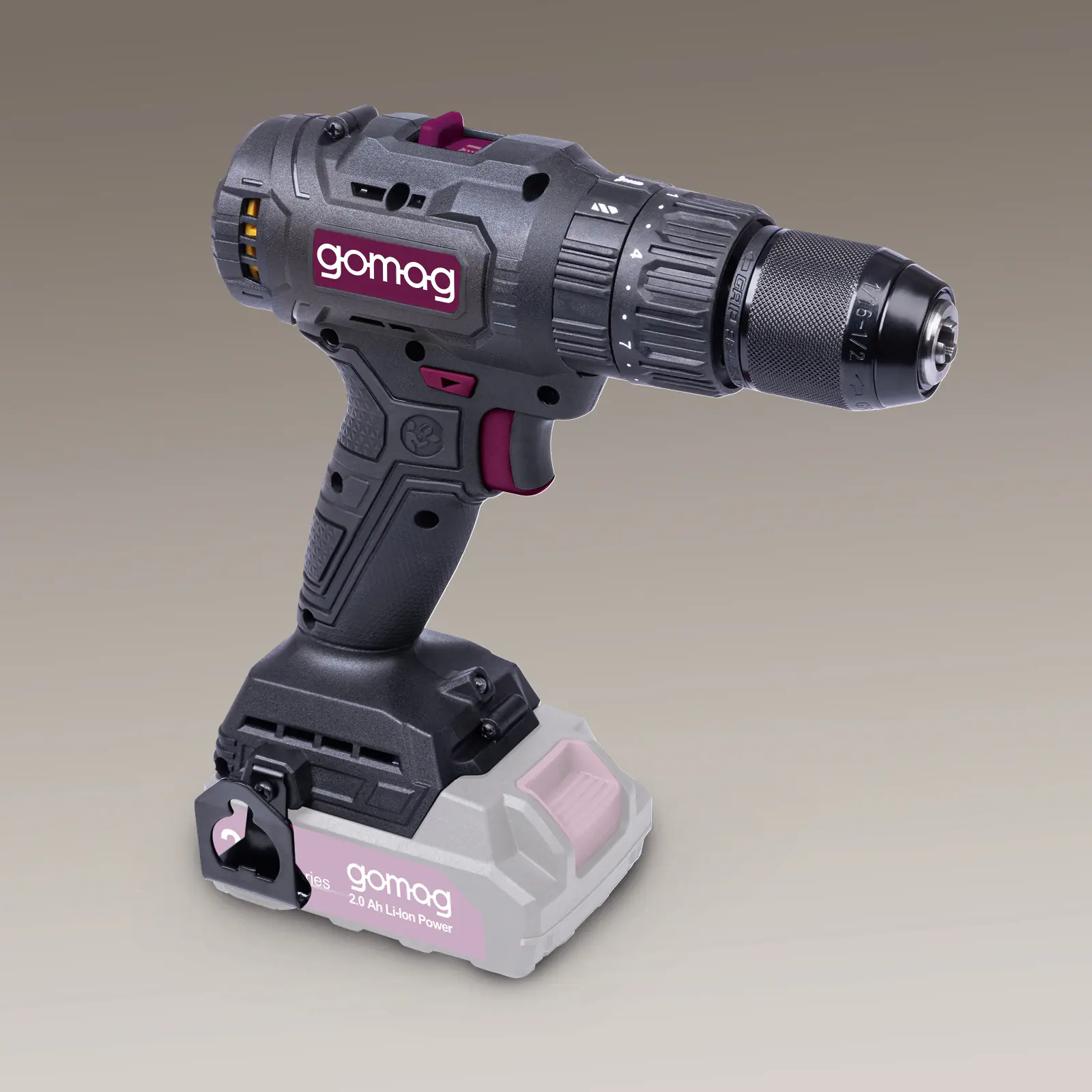 Gomag Akku-Schlagbohrschrauber GO-SBS60BL 20 V inkl. 4 Ah Starter-Kit