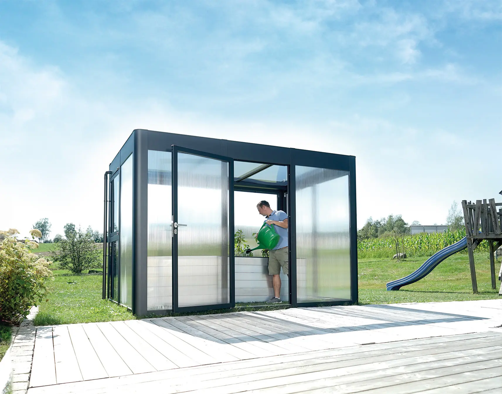 SunElements SunGarden Gartenhaus Select 3.2 338 x 233 cm anthrazit-metallic SunElements SunGarden Gartenhaus Select 3.2 338 x 233 cm anthrazit-metallic