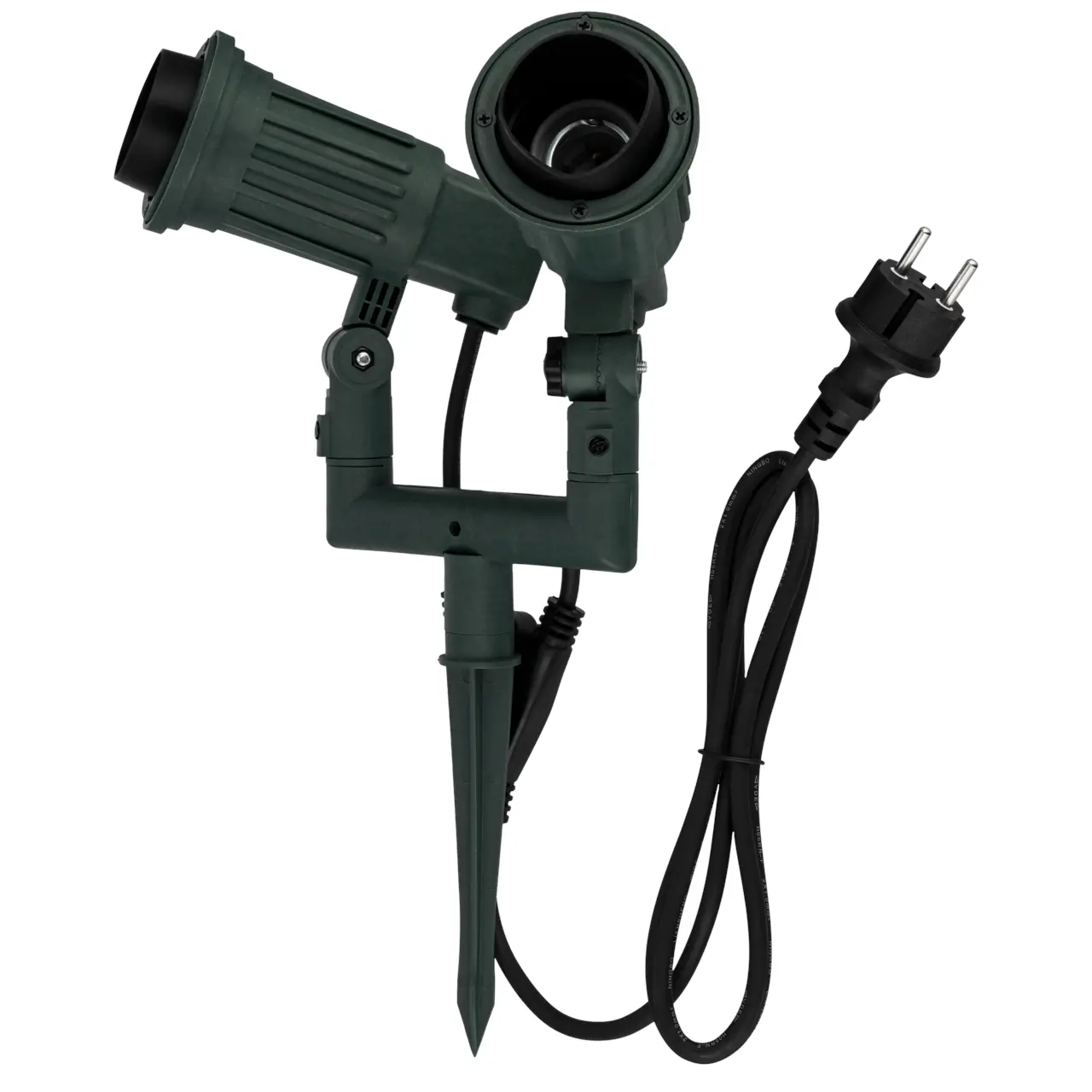 REV Erdspieß mit Gartenspot 2-fach IP44 1,4m 2xE27 grün