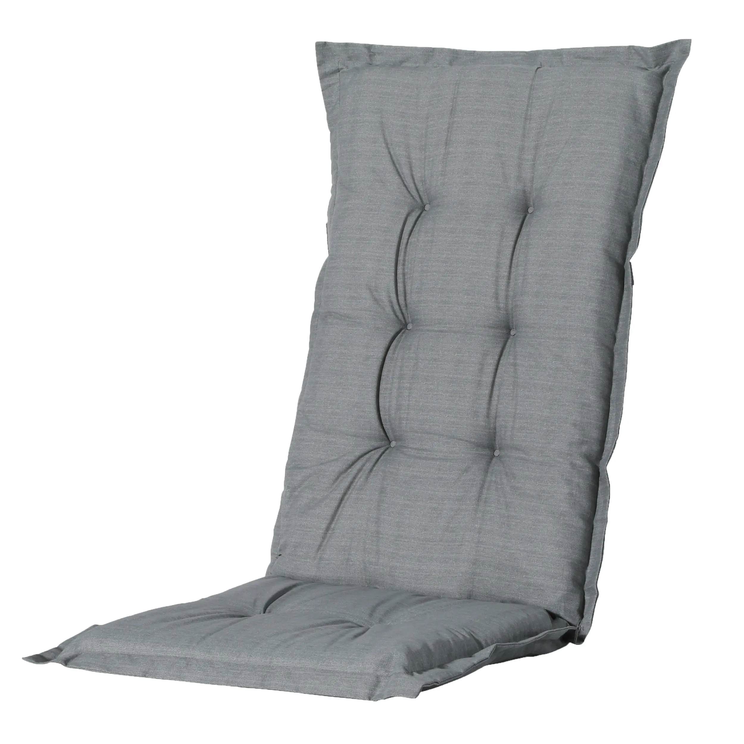 Progarden Gartenstuhl-Set Tampa mit Auflagen weiß/grau 8-tlg.