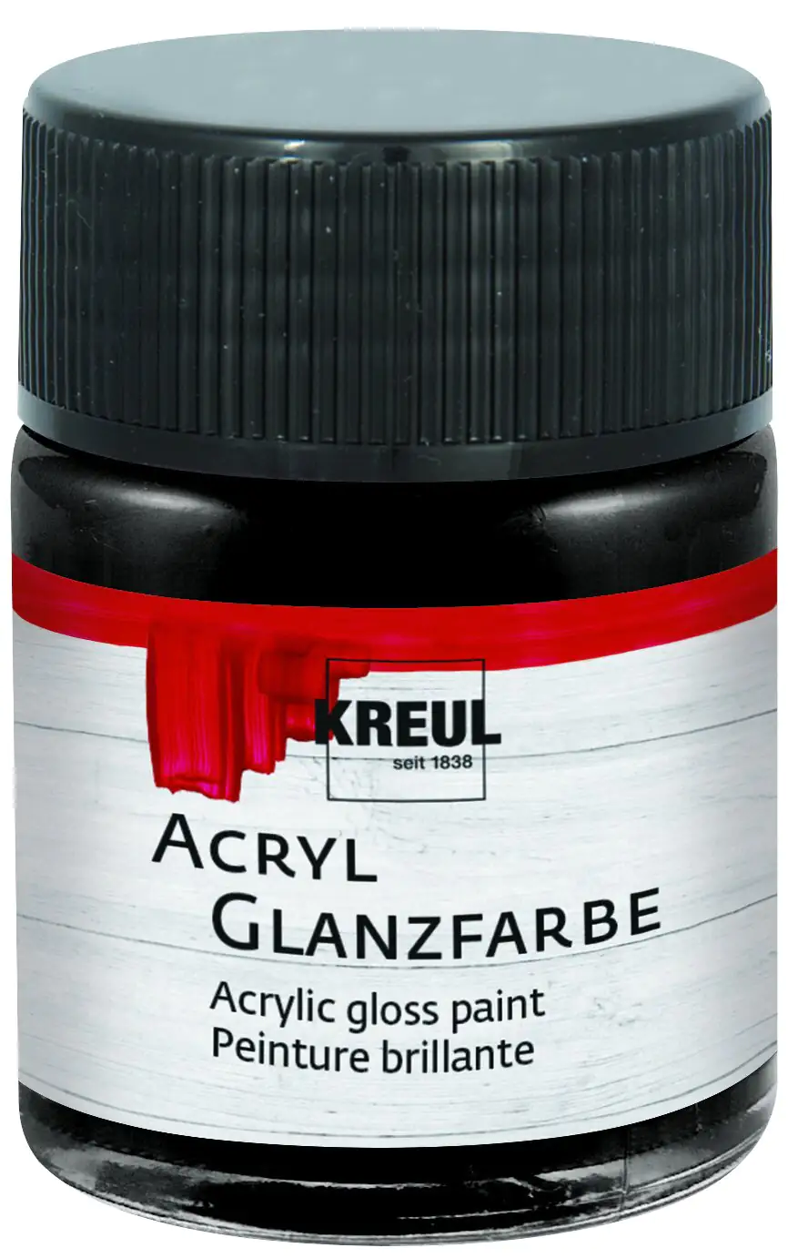 Kreul Acryl Glanzfarbe schwarz 50 ml