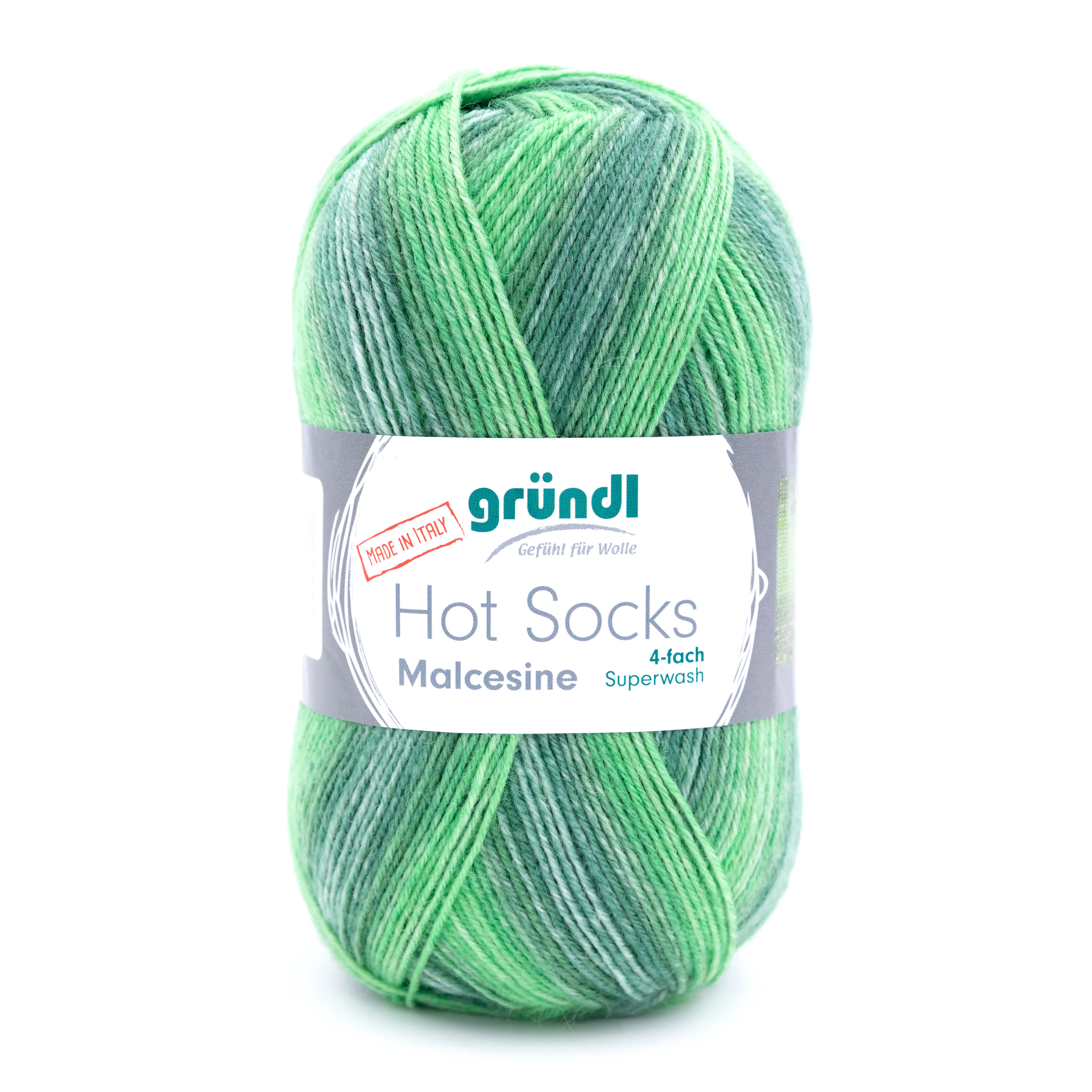 Gründl Wolle Hot Socks Malcesine 4-fach 100 g gras multicolor