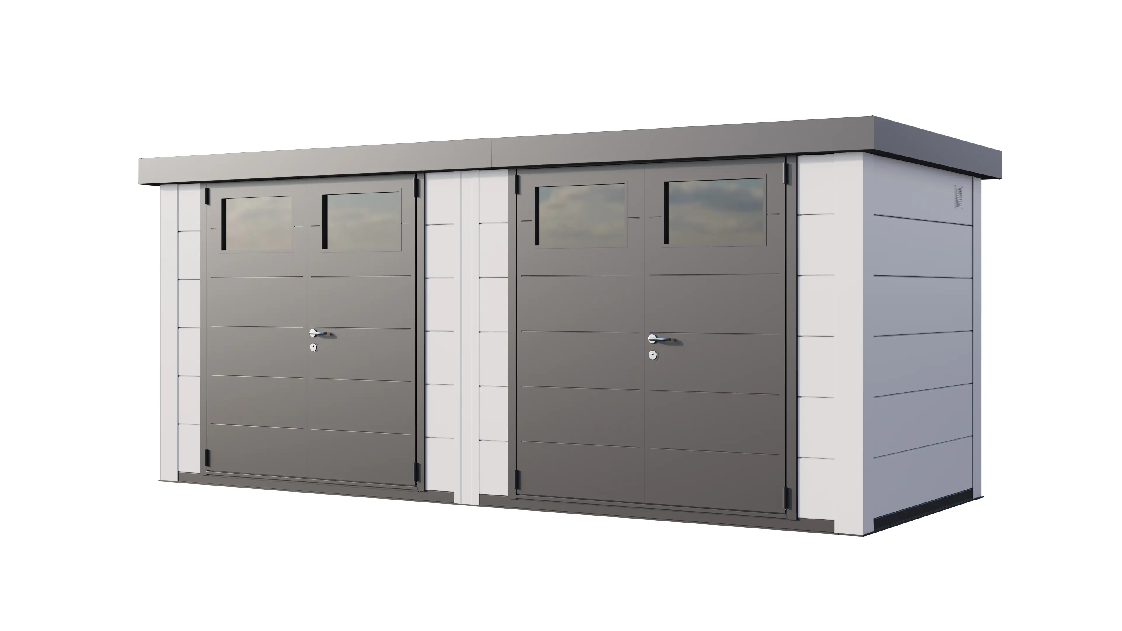Telluria Gerätehaus DUO 2721 EW weiß 522 x 208 cm