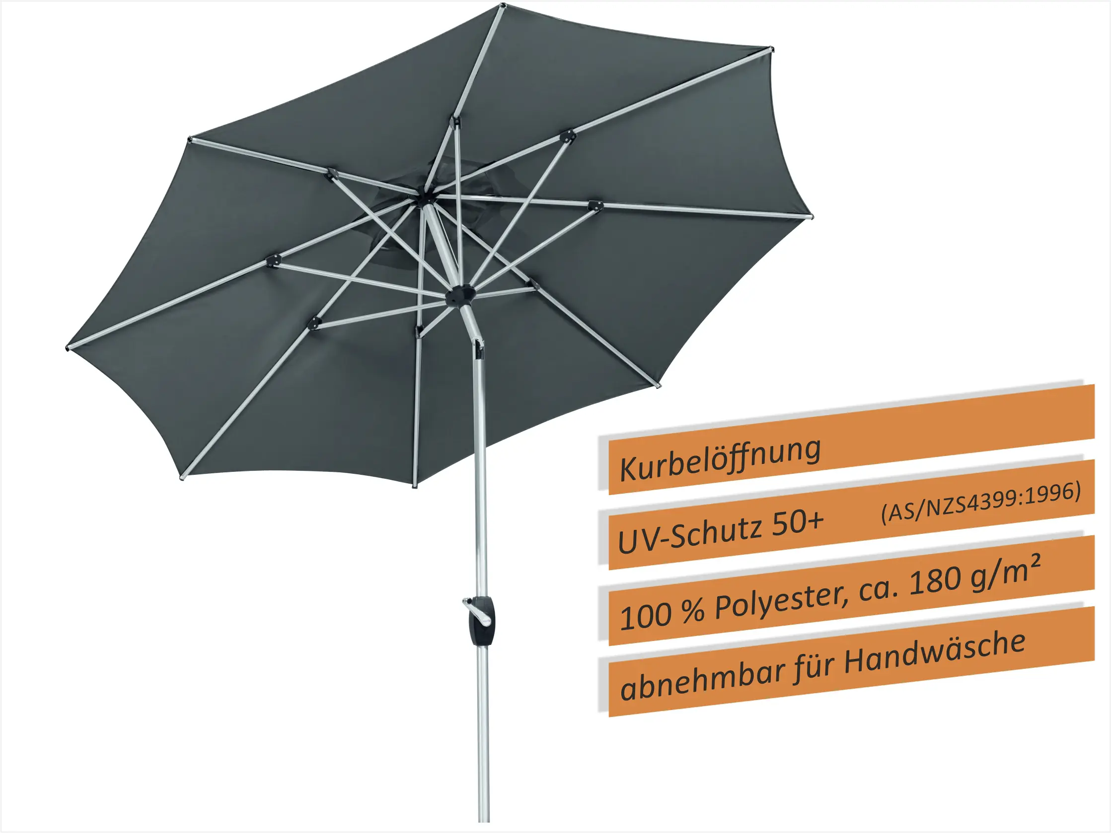 Schneider Sonnenschirm Venedig anthrazit Ø 270 cm