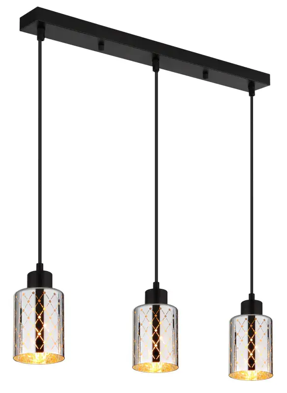 Globo Hängeleuchte Alonso 120 cm schwarz