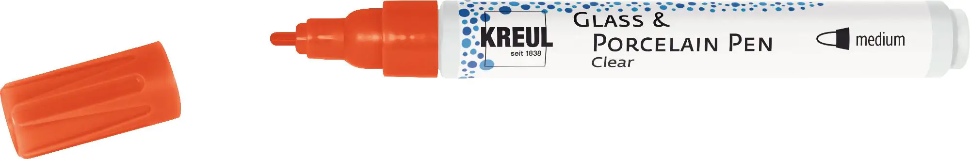 Kreul Glass & Porcelain Pen Clear medium rot 2 - 4 mm Kreul Glass & Porcelain Pen Clear medium rot 2 - 4 mm