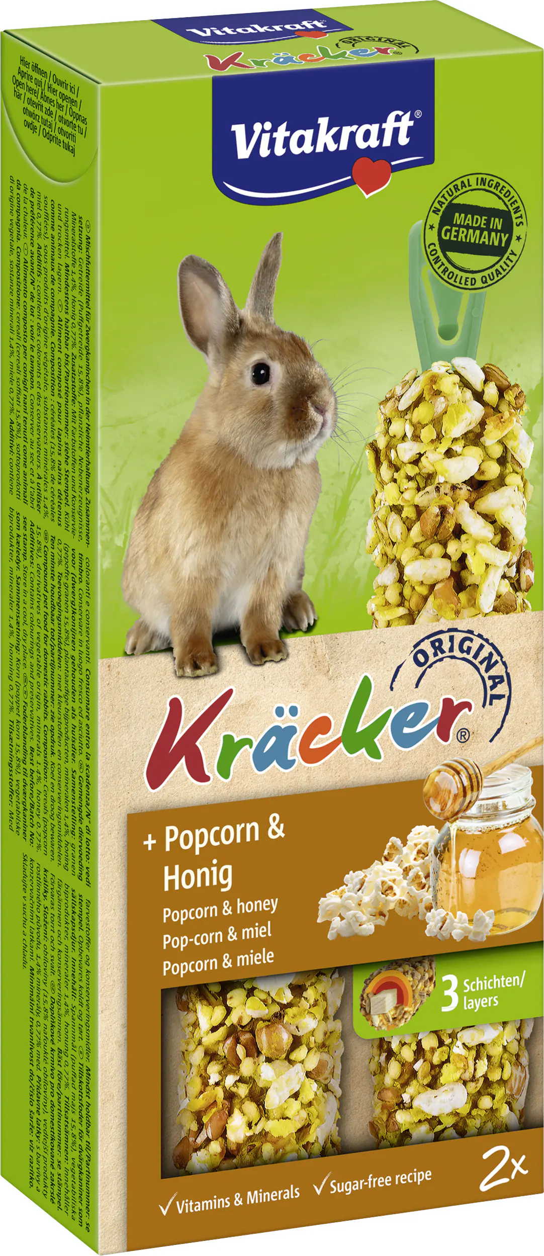 Vitakraft Kräcker® Popcorn & Honig 2 Stück / 100 g