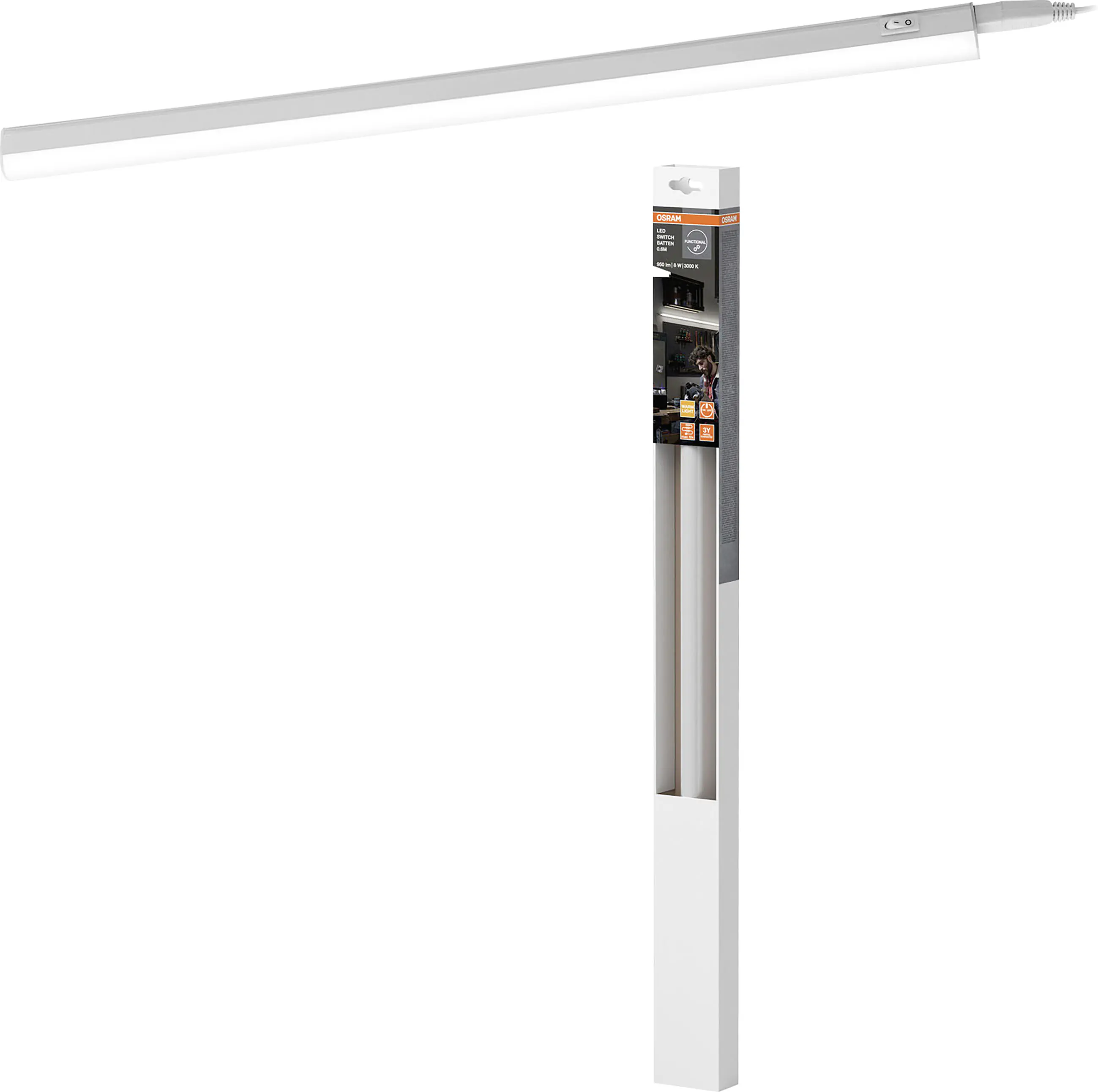 Osram LED Lichtleiste Switch Batten 60 cm 8 Watt  Osram LED Lichtleiste Switch Batten 60 cm 8 Watt