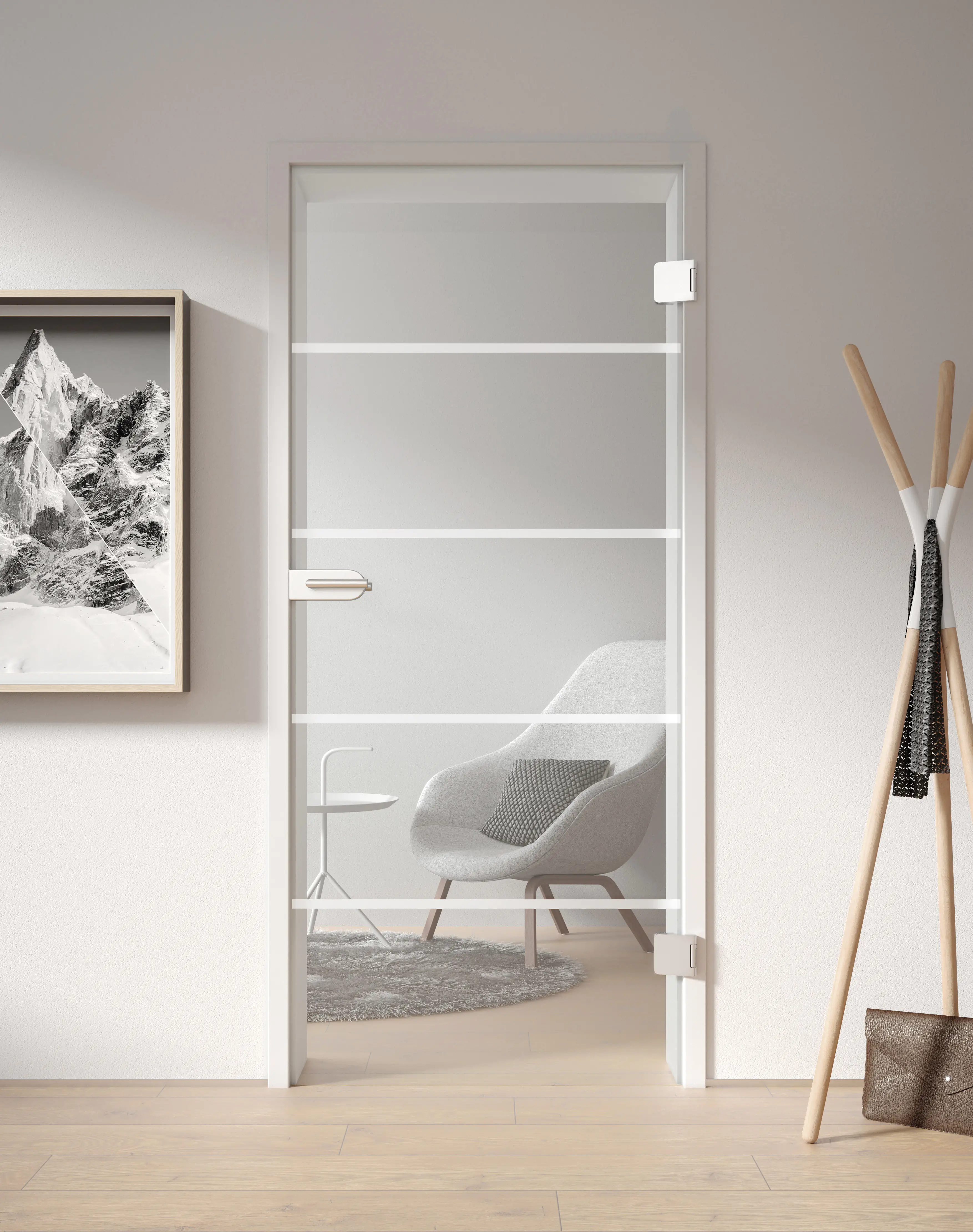 Ambiente Glas-Drehtür DIN rechts Dekor S 36/16 ESG Glas