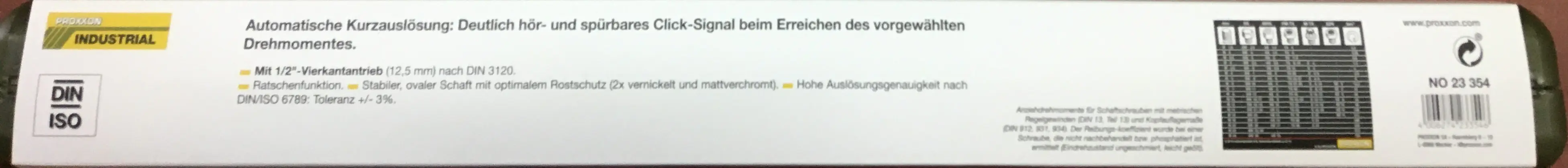 Proxxon MicroClick-Drehmomentschlüssel MC 320, 60 - 320 Nm, 1/2"