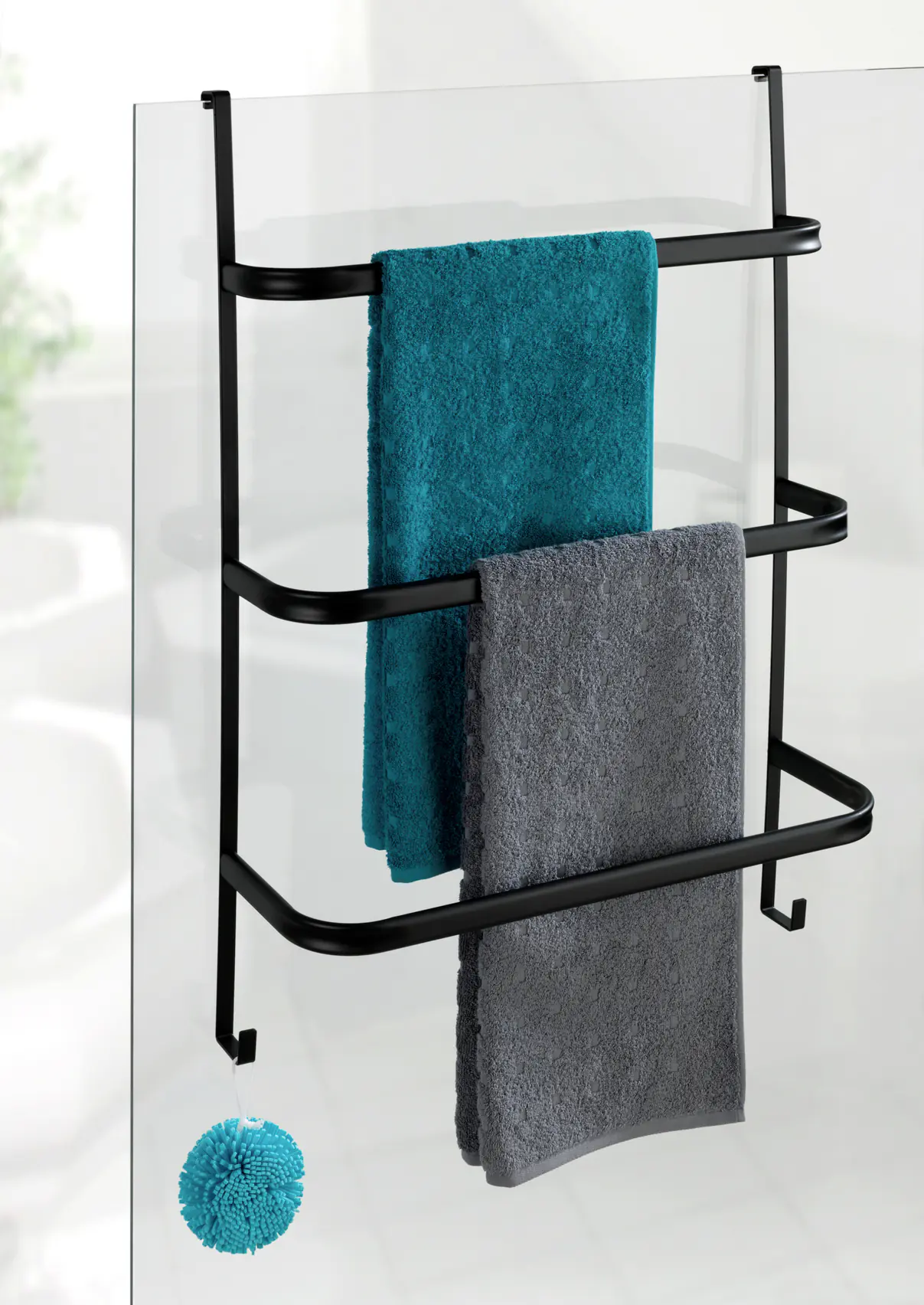 Wenko Handtuchhalter Tür Dusche Irpinia schwarz