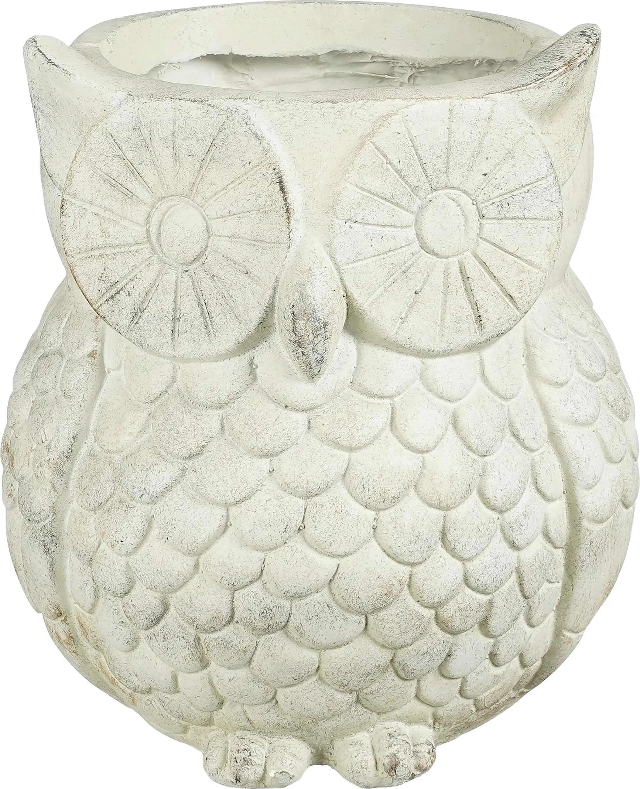 Mica Decorations Blumentopf Magnesium Eule beige Ø 21 x 24 cm 