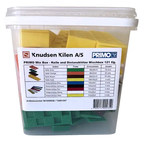 Primo Kunststoffkeil und Distanzklötze 121-teilig