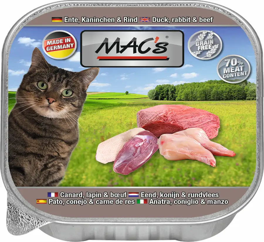 Macs Cat Ente Kaninchen & Rind 100 g