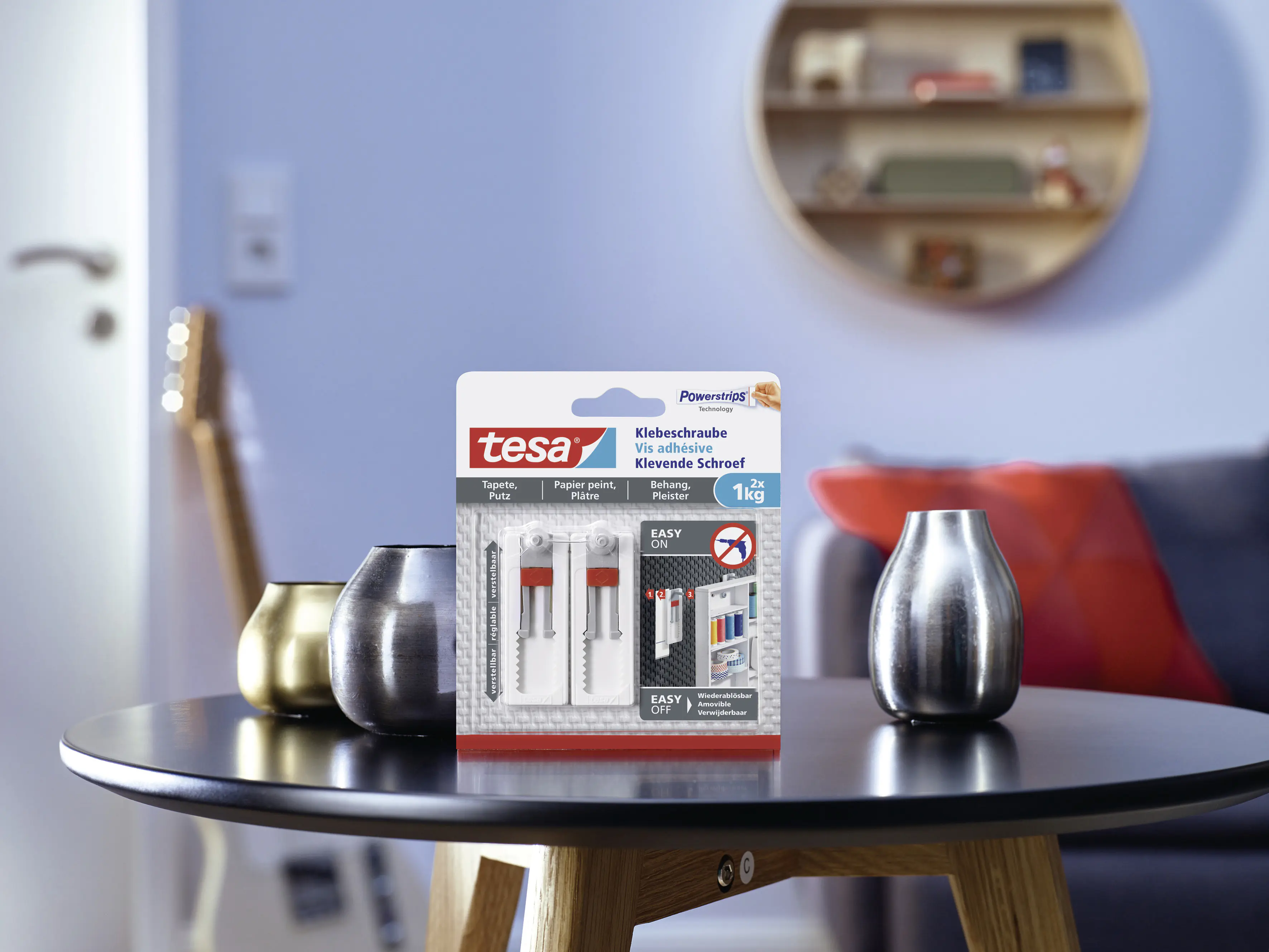 tesa Klebeschraube Traglast 1 kg, 2 Stück