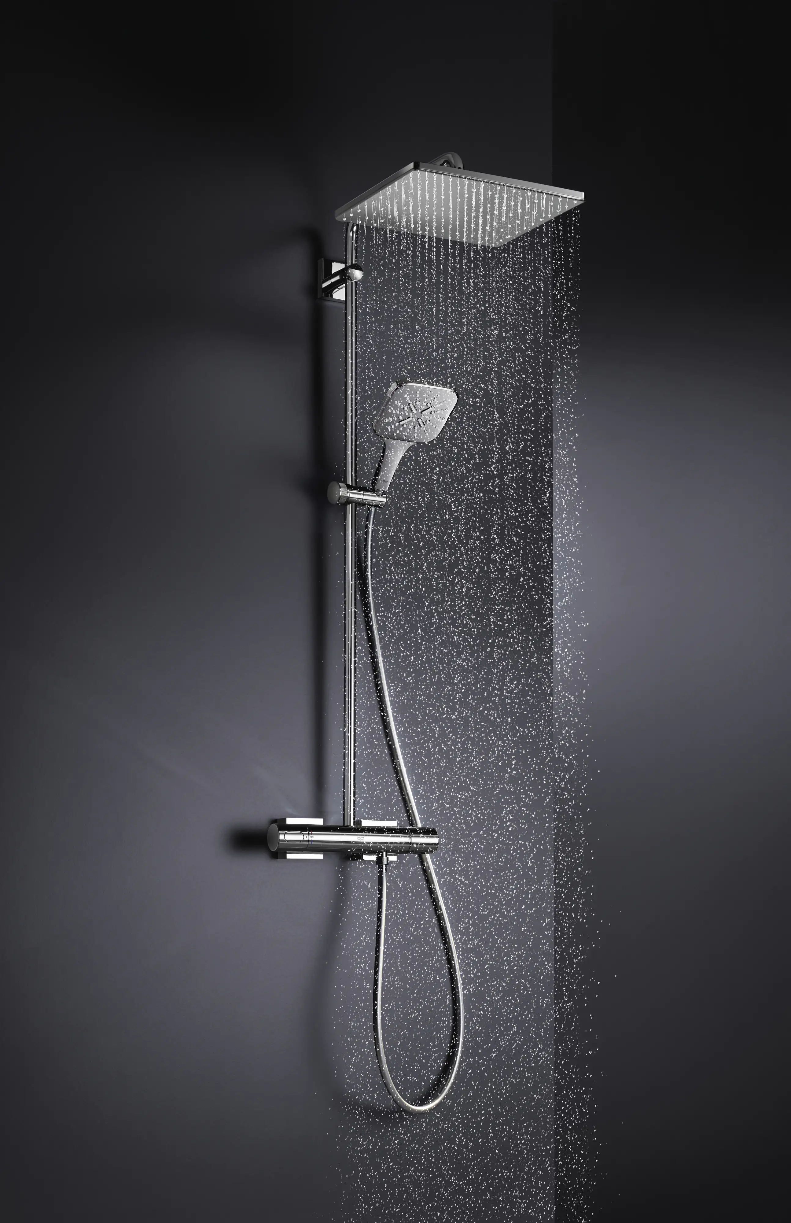Grohe Rainshower Mono 310 Cube Kopfbrause chrom, inkl. GROHE DreamSpray perfektes Strahlbild