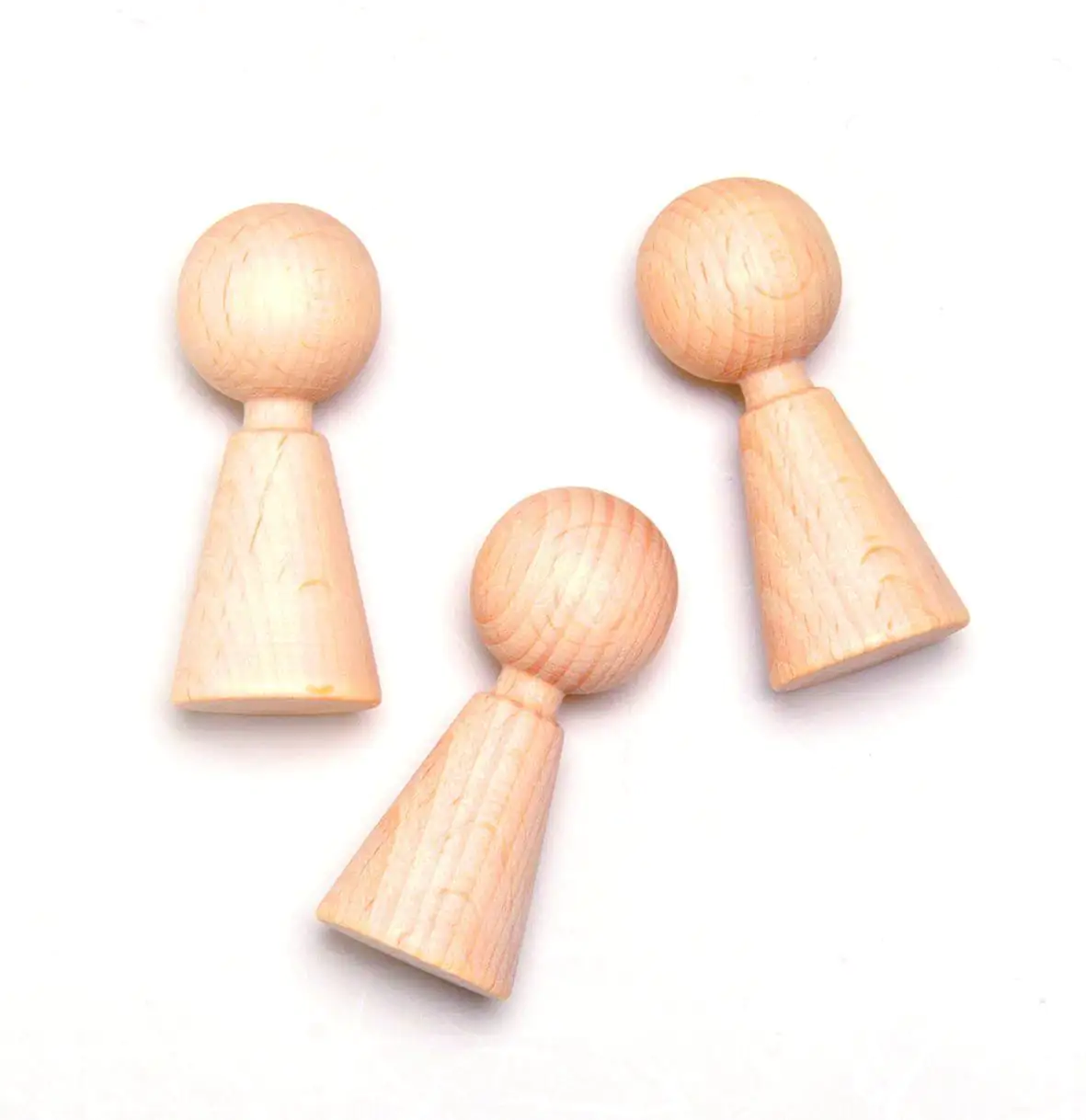 Glorex Figur Kegel Buche 20x50 mm 3 Stück