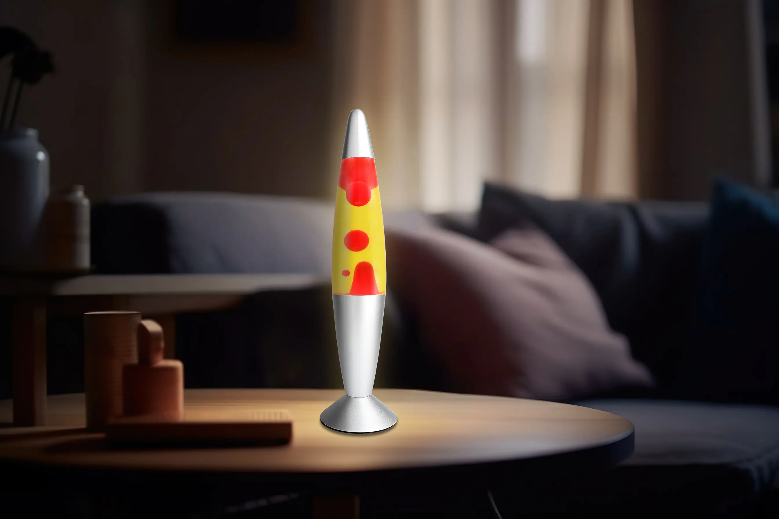 LED Lavalampe Osaka rot-gelb 41 x 11 cm warmweiß LED Lavalampe Osaka rot-gelb 41 x 11 cm warmweiß