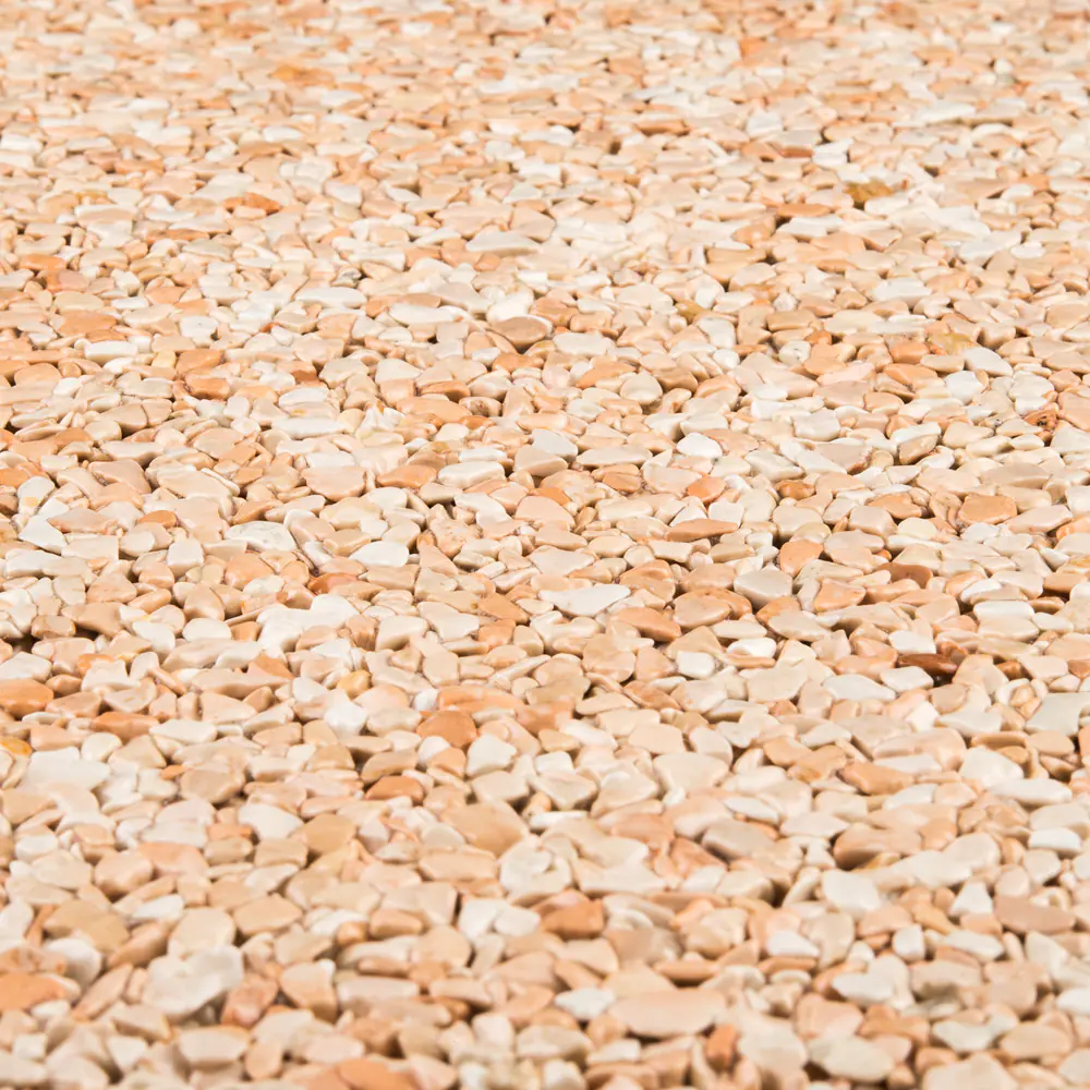 RAVELLO Steinteppich Boden Outdoor Körnung Fein Farbe rosa 15 kg Set