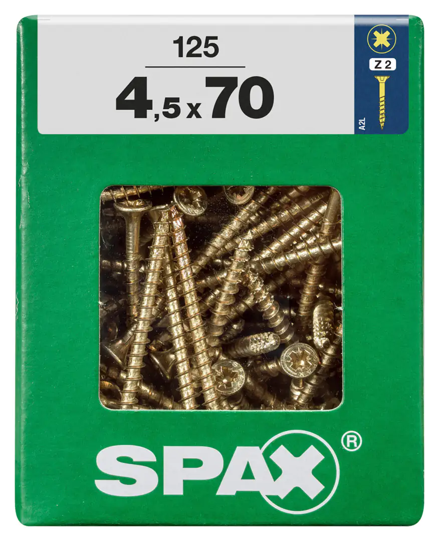 Spax Universalschrauben 4.5 x 70 mm PZ 2 - 125 Stk.