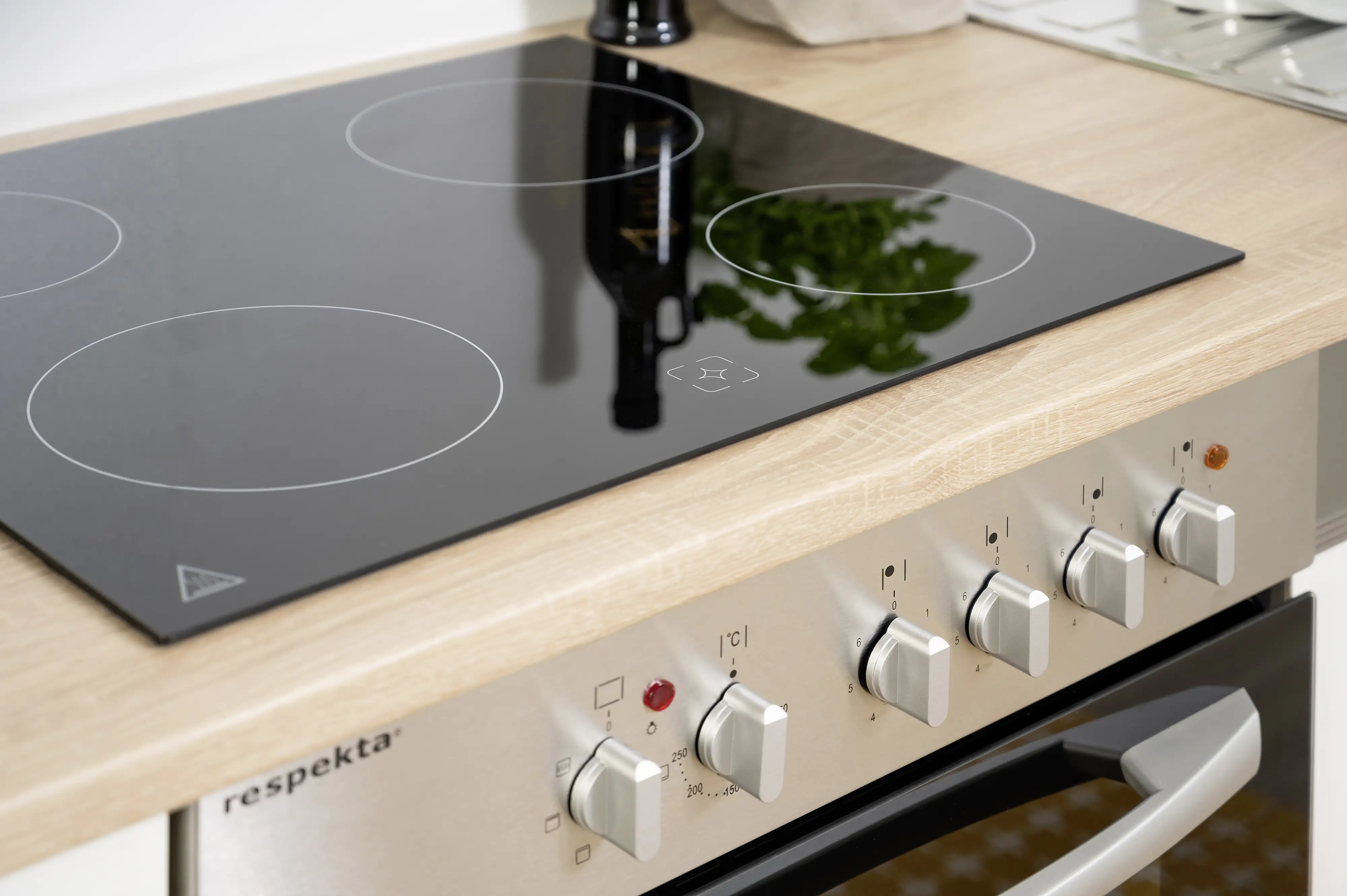 Respekta Küchenzeile L-Form Economy mit Geräte grau 310 x 172 cm