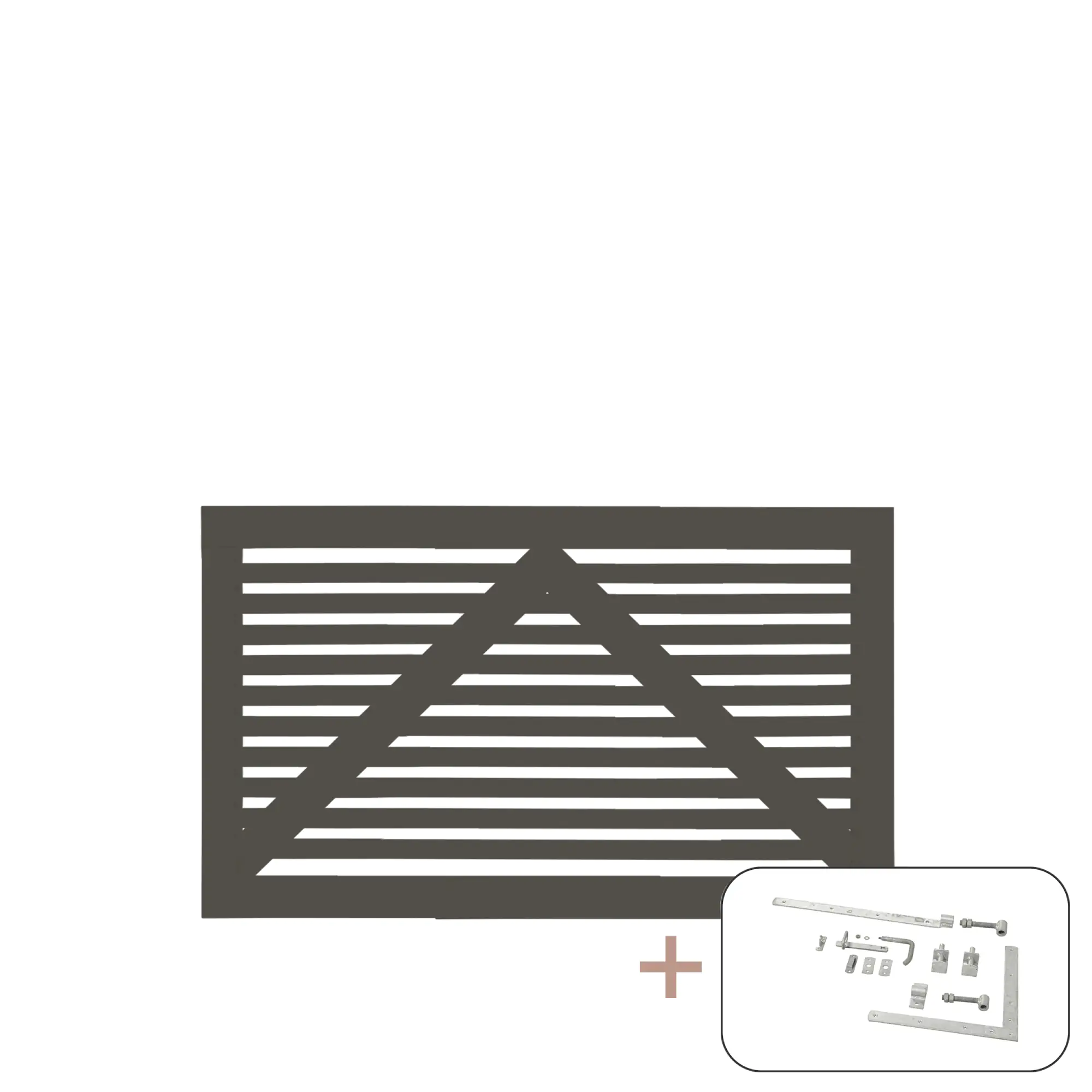 Plus Einzeltor Tokyo inkl. Beschläge 150 x 90 cm umbragrau fungizidbehandelt