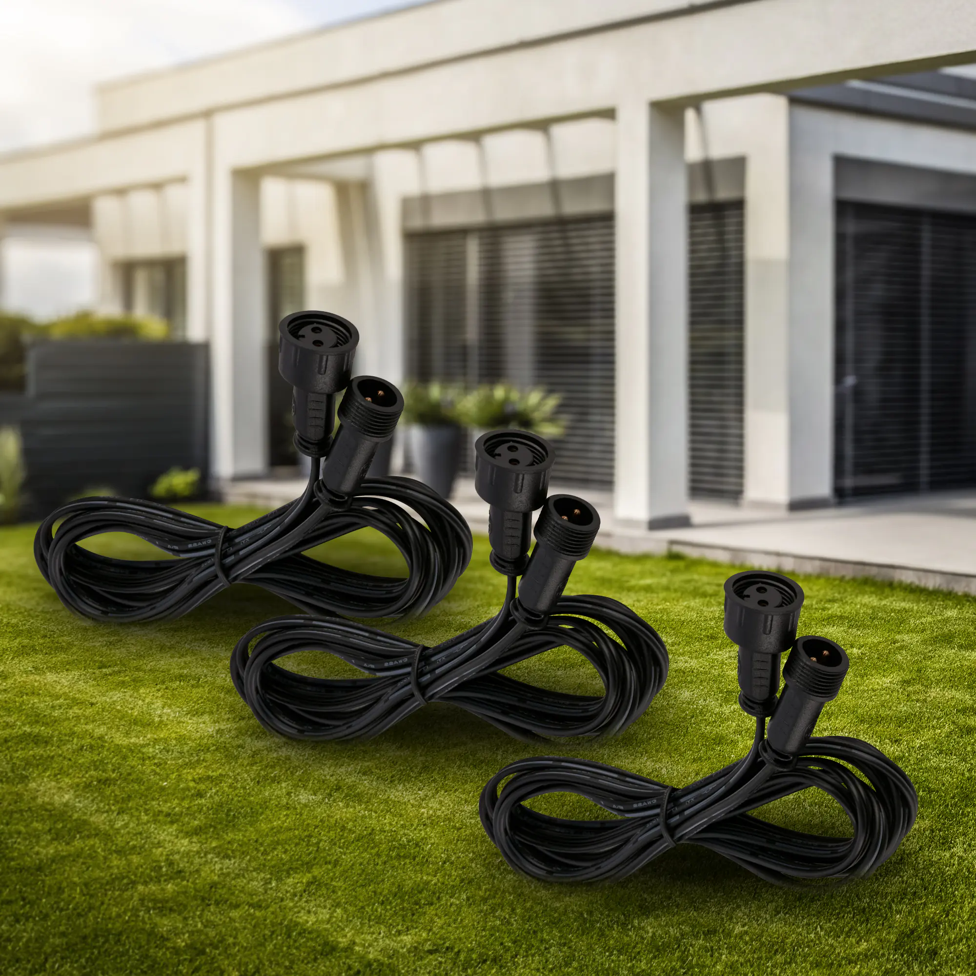 Briloner Verlängerung 3x2 m Connect to Shine 3er Set schwarz