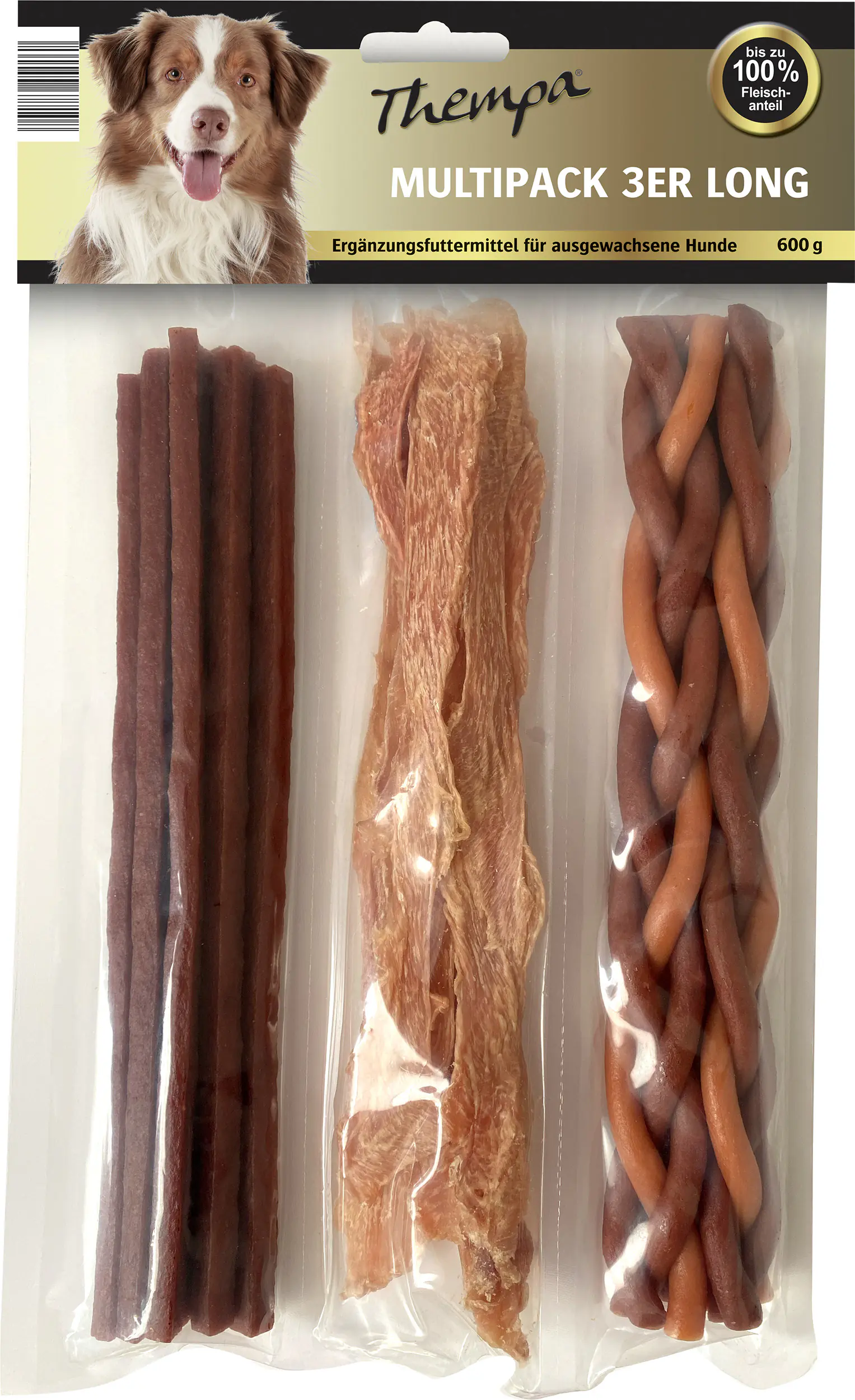 Thempa Hundesnack Multipack 3er Mix aus Kaustangen 600g Thempa Hundesnack Multipack 3er Mix aus Kaustangen 600g
