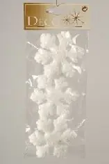 Kaemingk Schneesterne mit Hänger Ø 7,5 cm - 3 Stück Kaemingk Schneesterne mit Hänger Ø 7,5 cm - 3 Stück